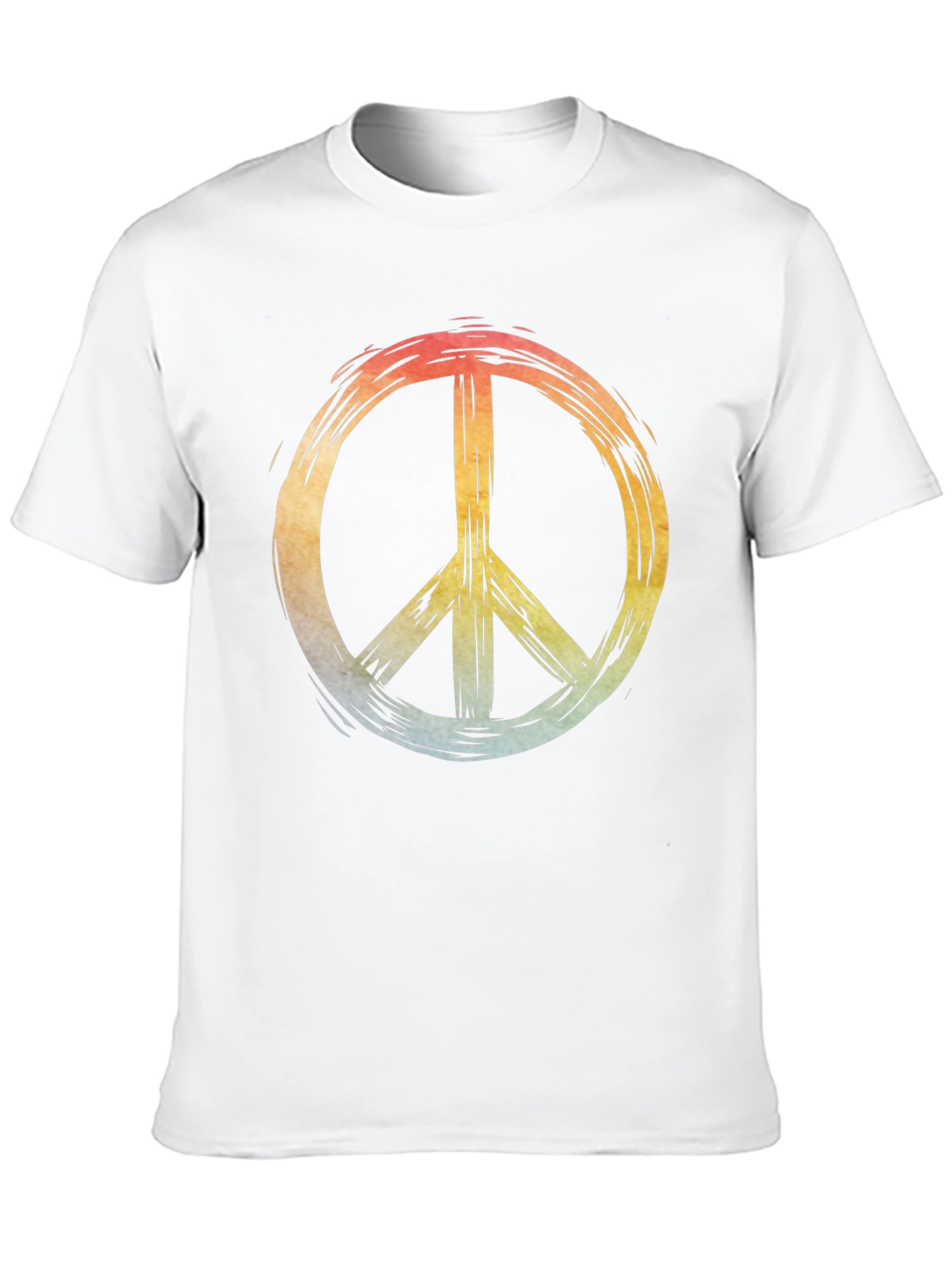 Retro Peace Sign Graphic Black T-Shirt