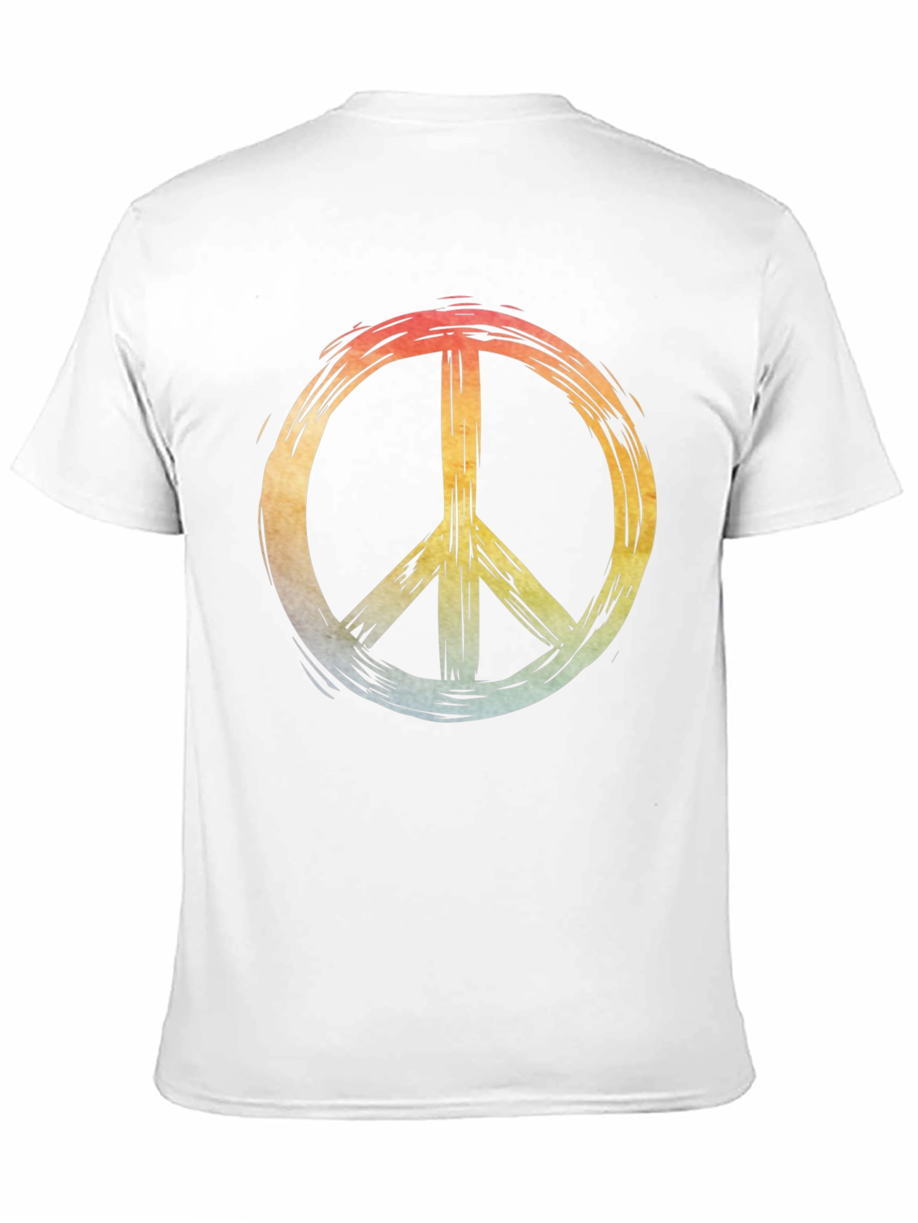 Retro Peace Sign Graphic Black T-Shirt