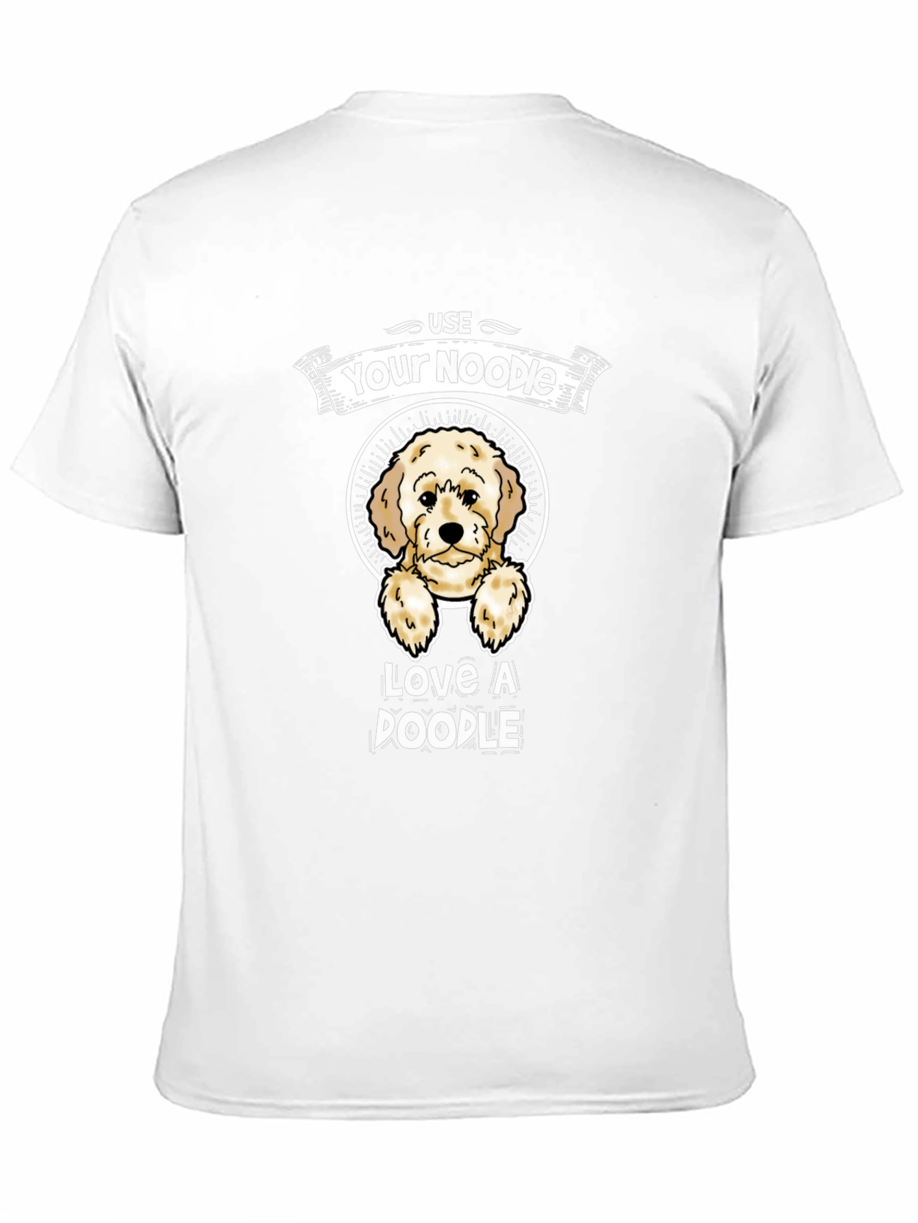 Use Your Noodle Love A Doodle Black T-Shirt