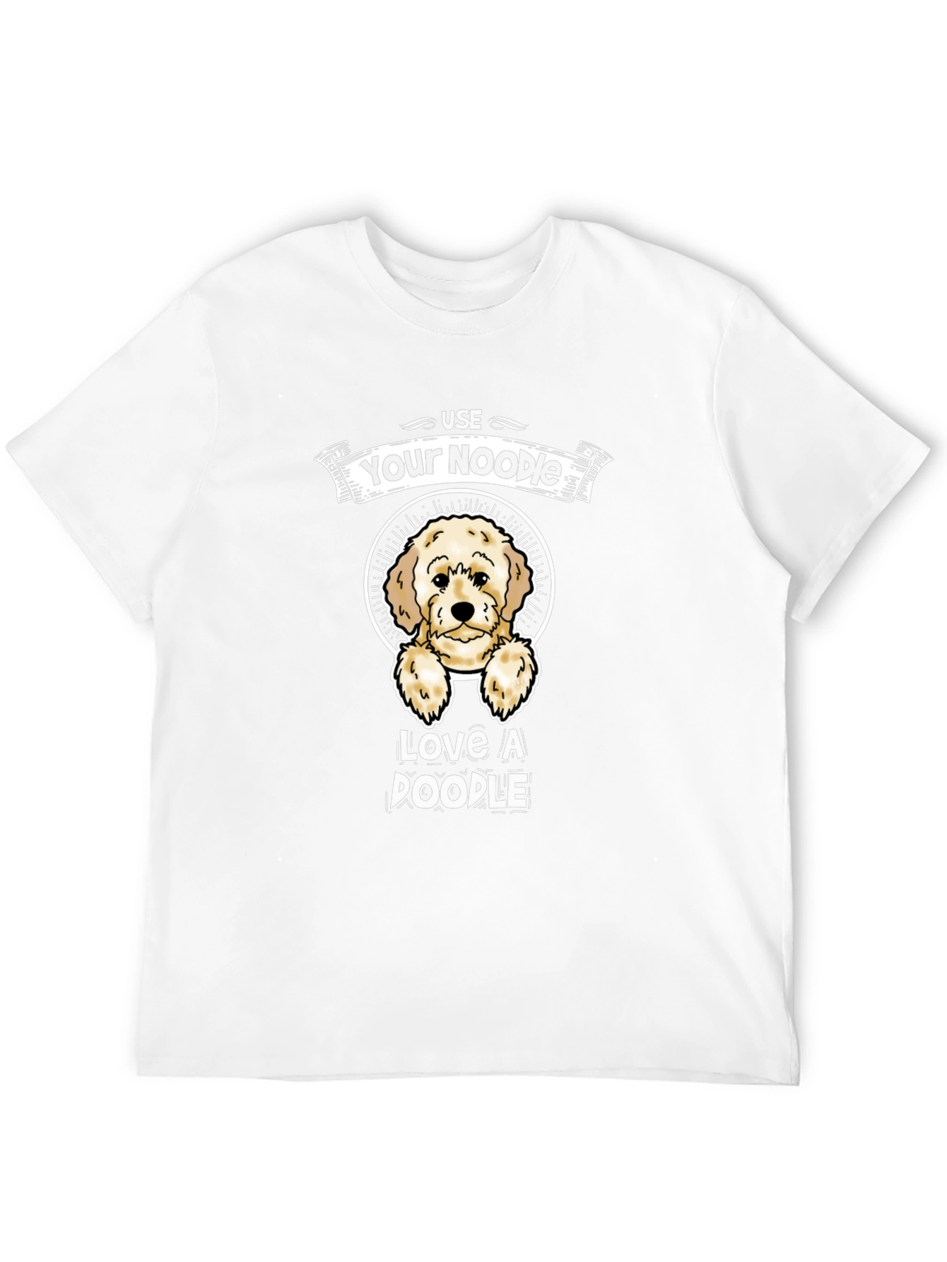 Use Your Noodle Love A Doodle Black T-Shirt