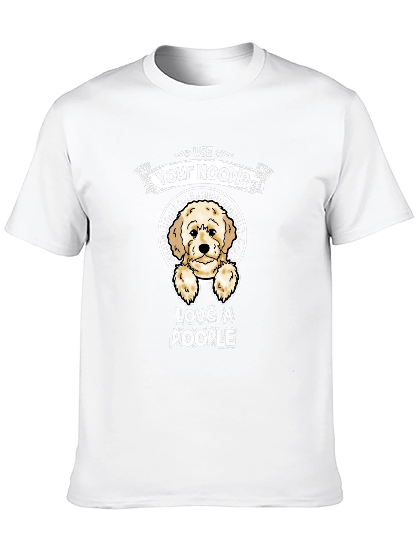Use Your Noodle Love A Doodle Black T-Shirt