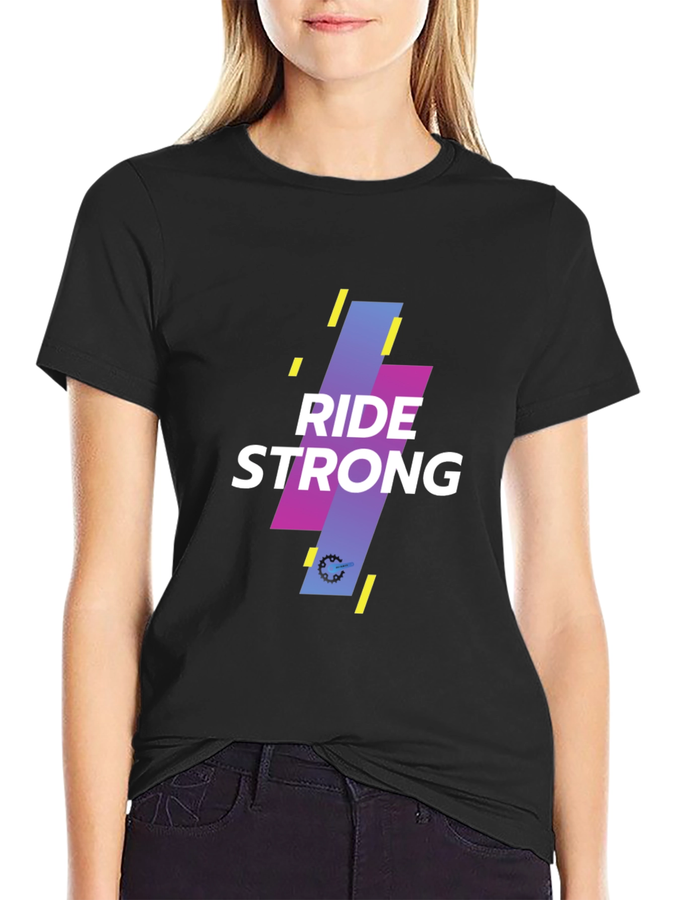 Ride Strong Black Graphic T-Shirt