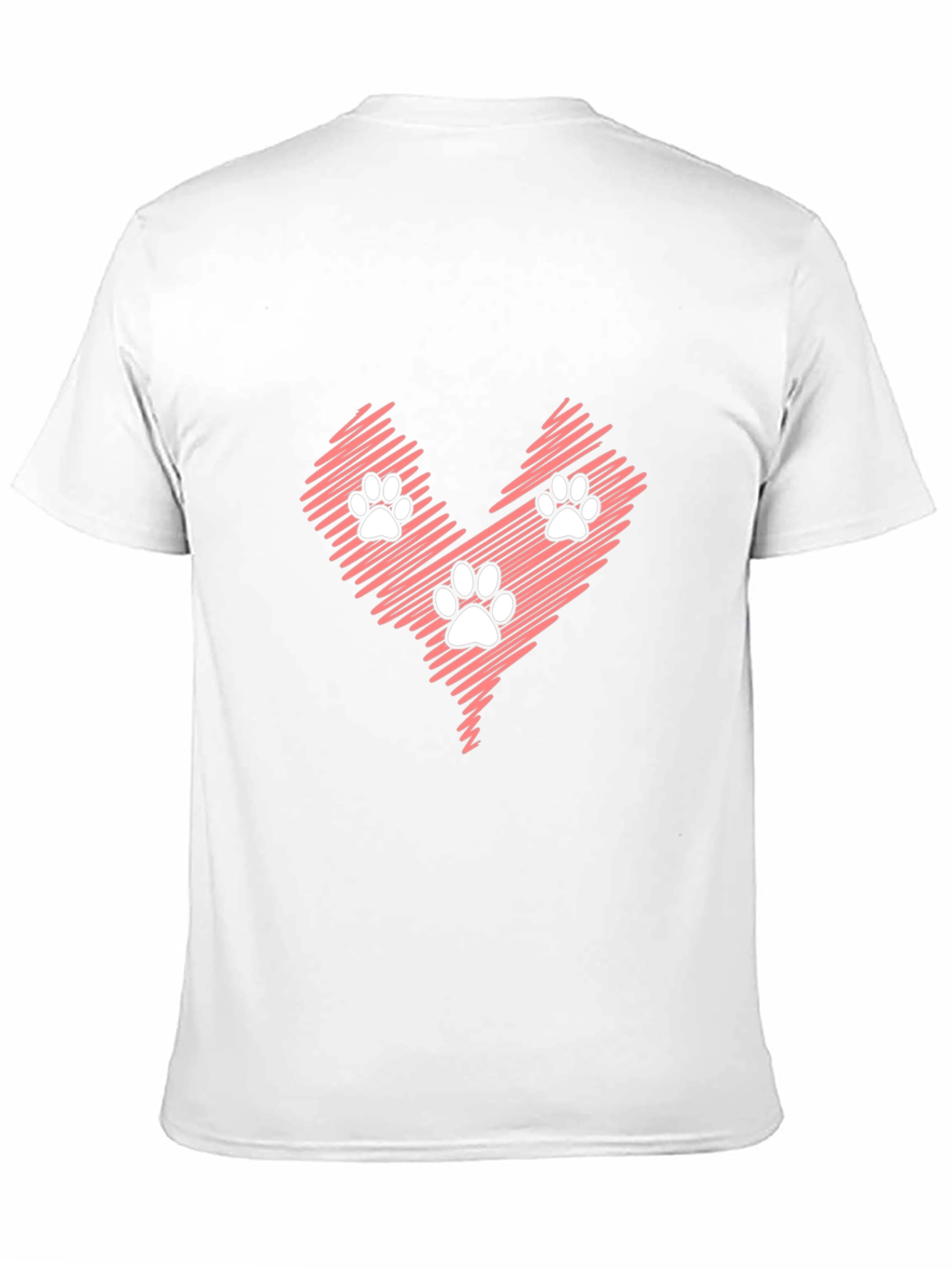 Paw Print Heart Graphic T-Shirt