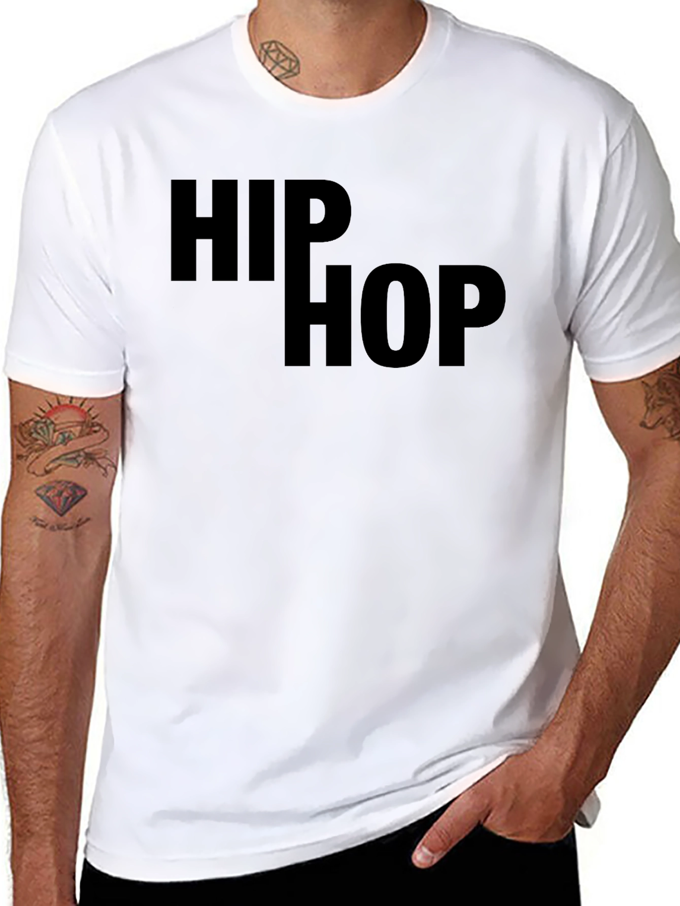 Hip Hop Graphic Tee - Black