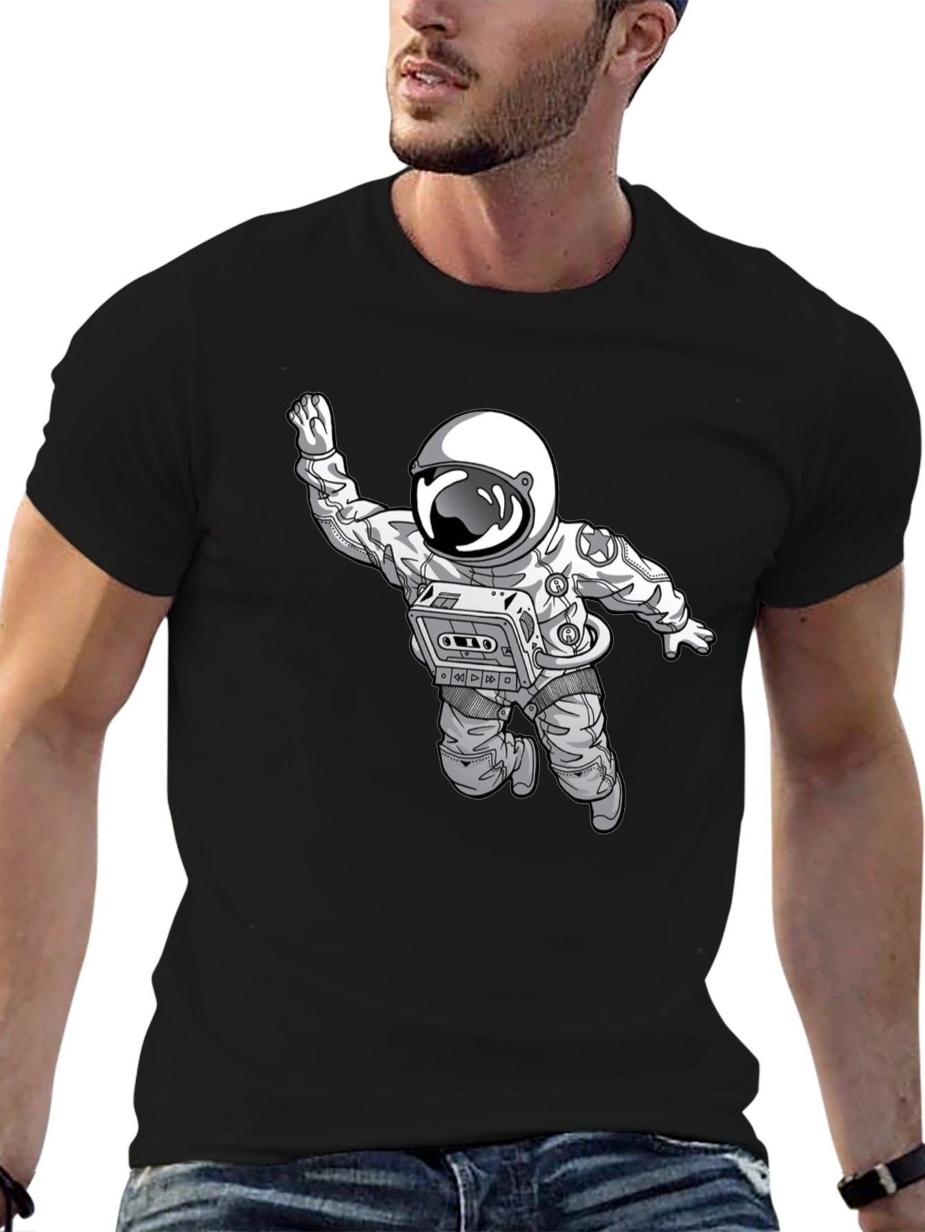 Astronaut Cassette T-Shirt - Space Vibes