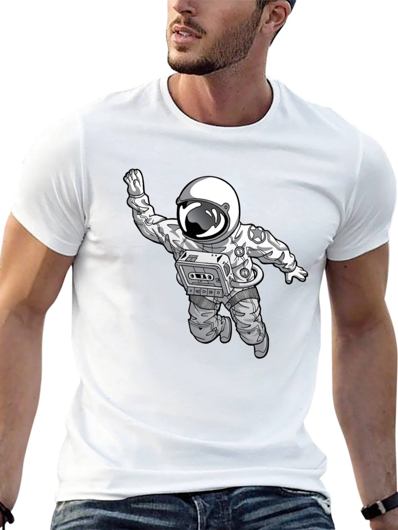 Astronaut Cassette T-Shirt - Space Vibes