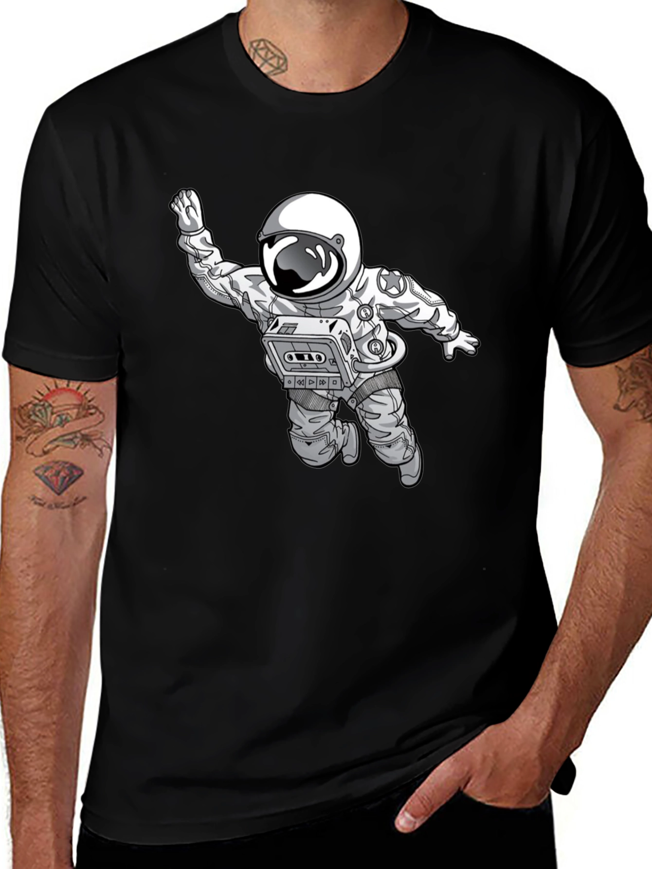 Astronaut Cassette T-Shirt - Space Vibes