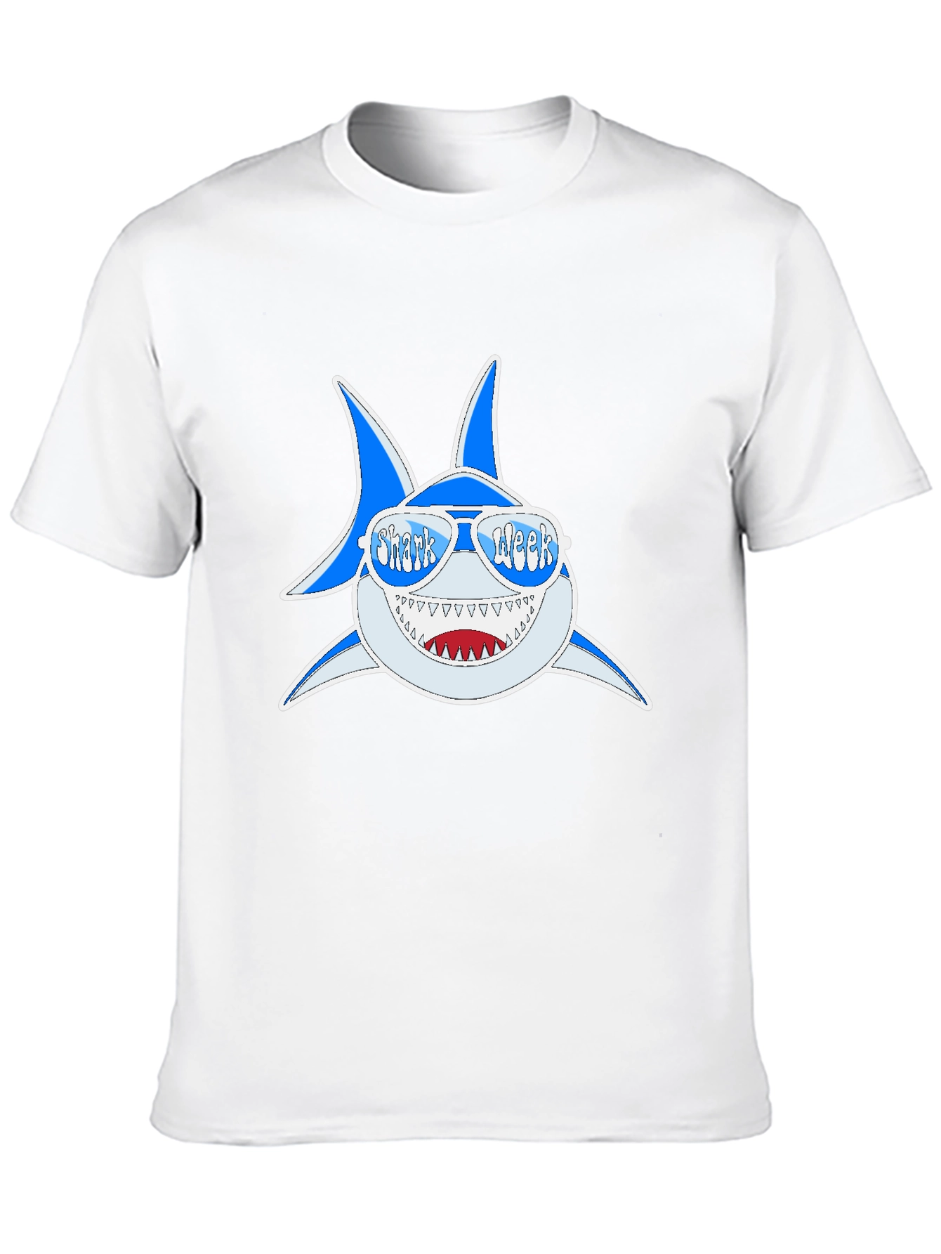 Shark Week T-Shirt: Blue Shark with Sunglasses