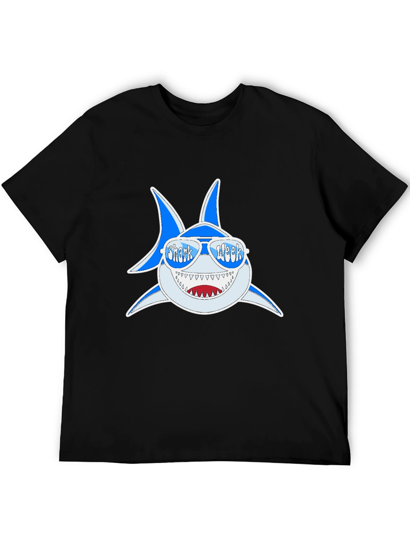 Shark Week T-Shirt: Blue Shark with Sunglasses