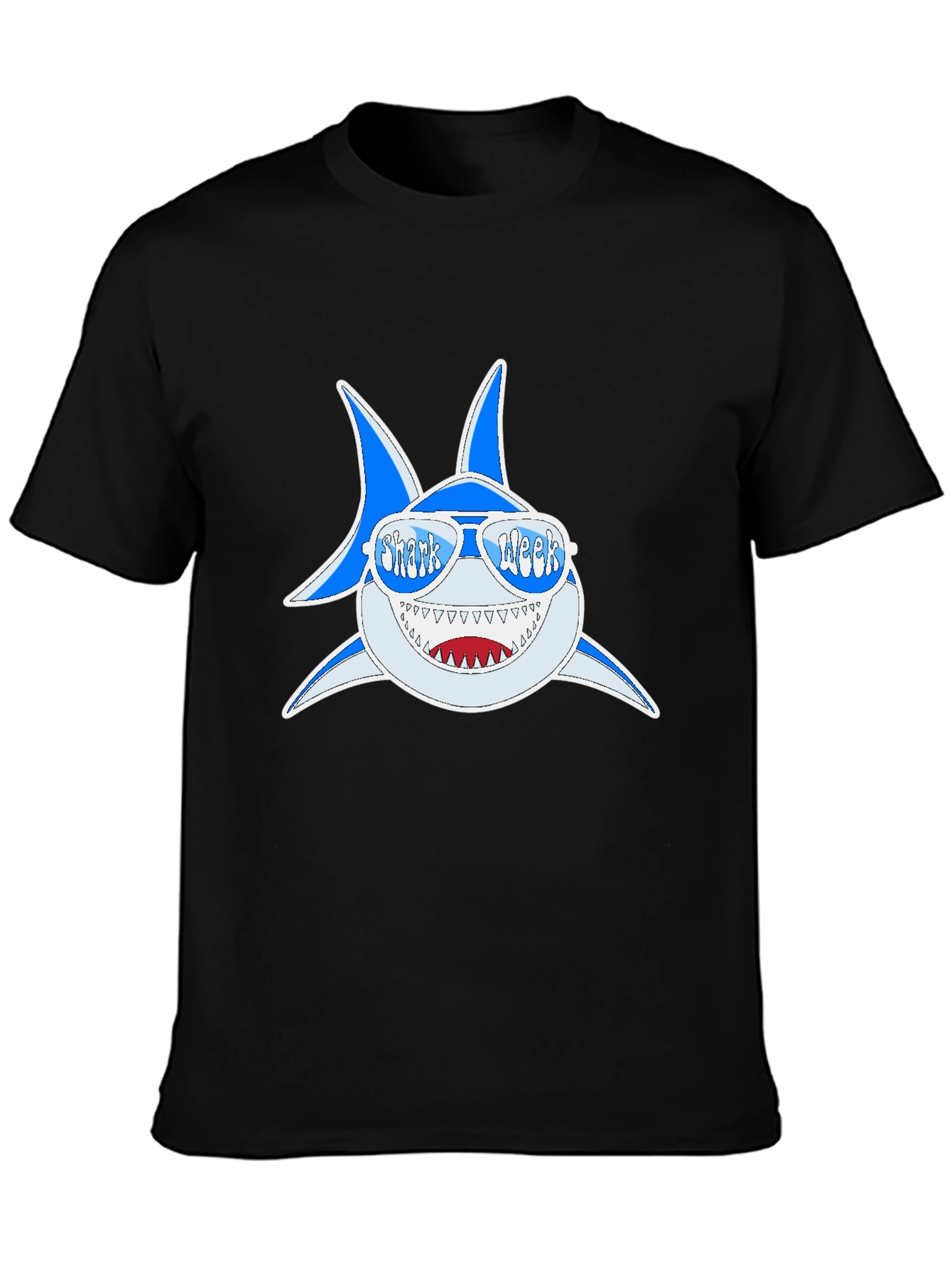 Shark Week T-Shirt: Blue Shark with Sunglasses