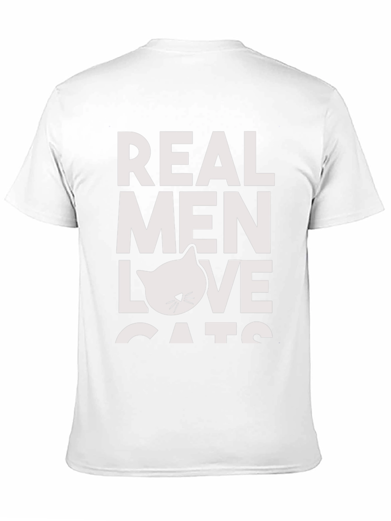 Real Men Love Cats Black T-Shirt
