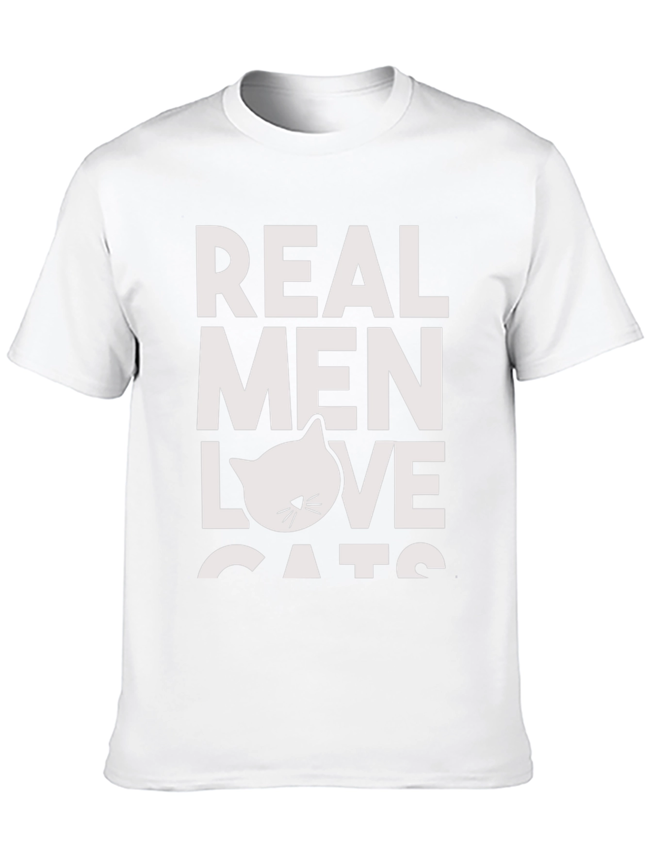 Real Men Love Cats Black T-Shirt