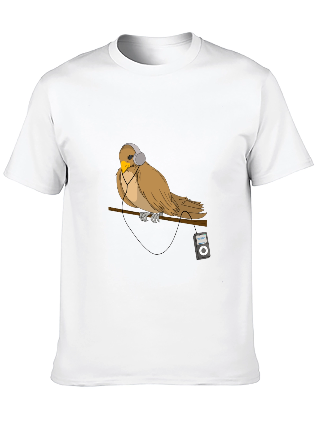 Bird with Headphones Graphic T-Shirt