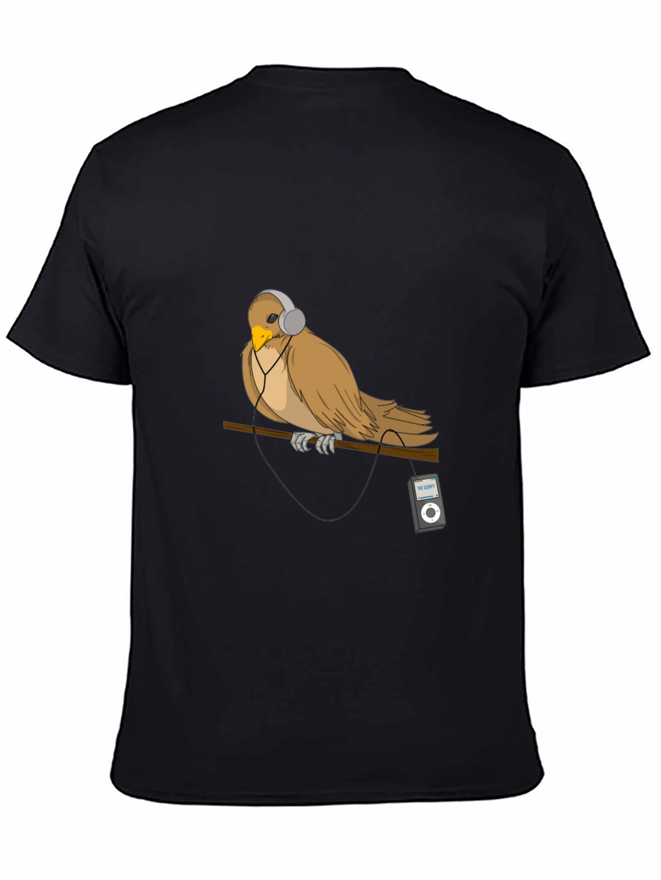 Bird with Headphones Graphic T-Shirt
