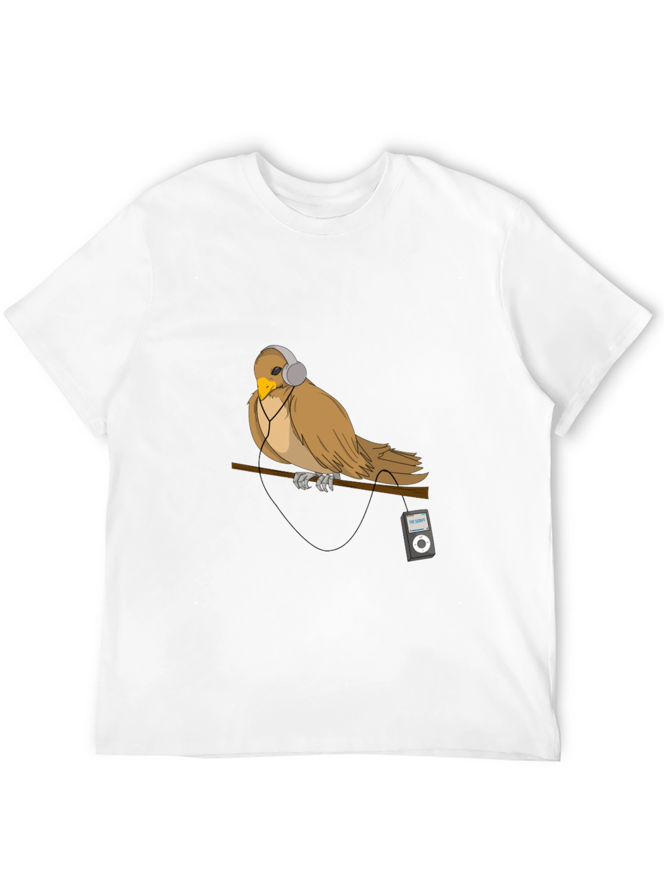 Bird with Headphones Graphic T-Shirt