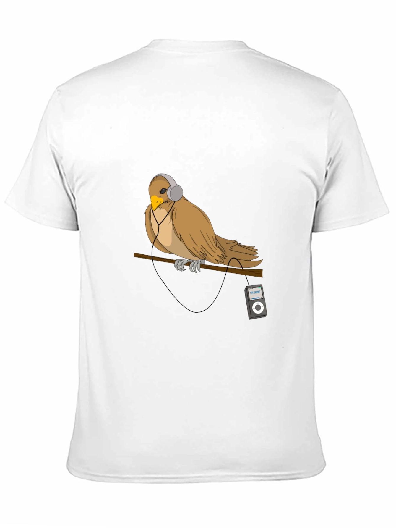 Bird with Headphones Graphic T-Shirt