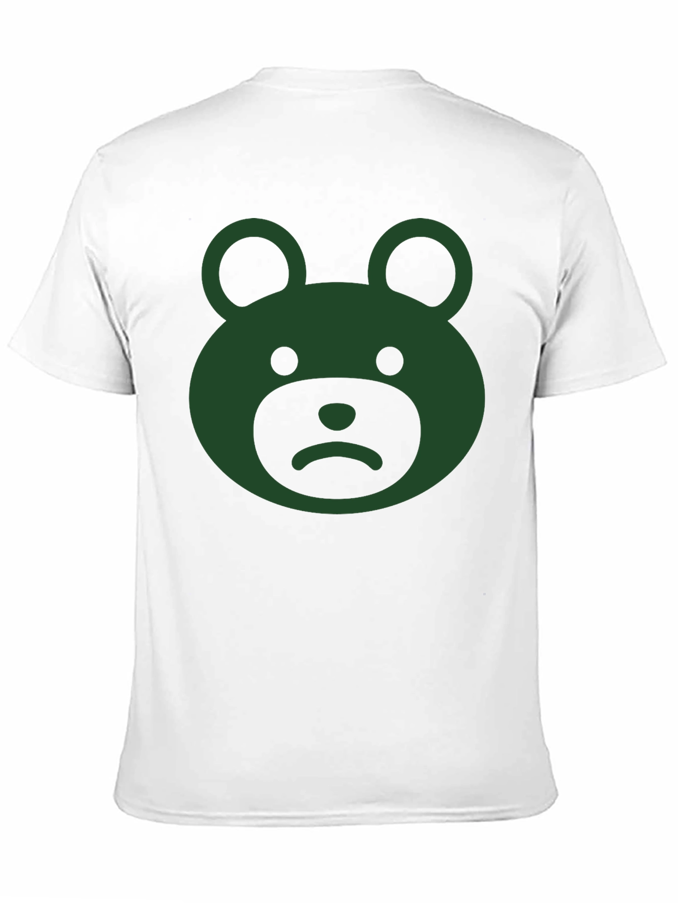 Sad Bear Graphic Tee - Black Cotton Casual Wear