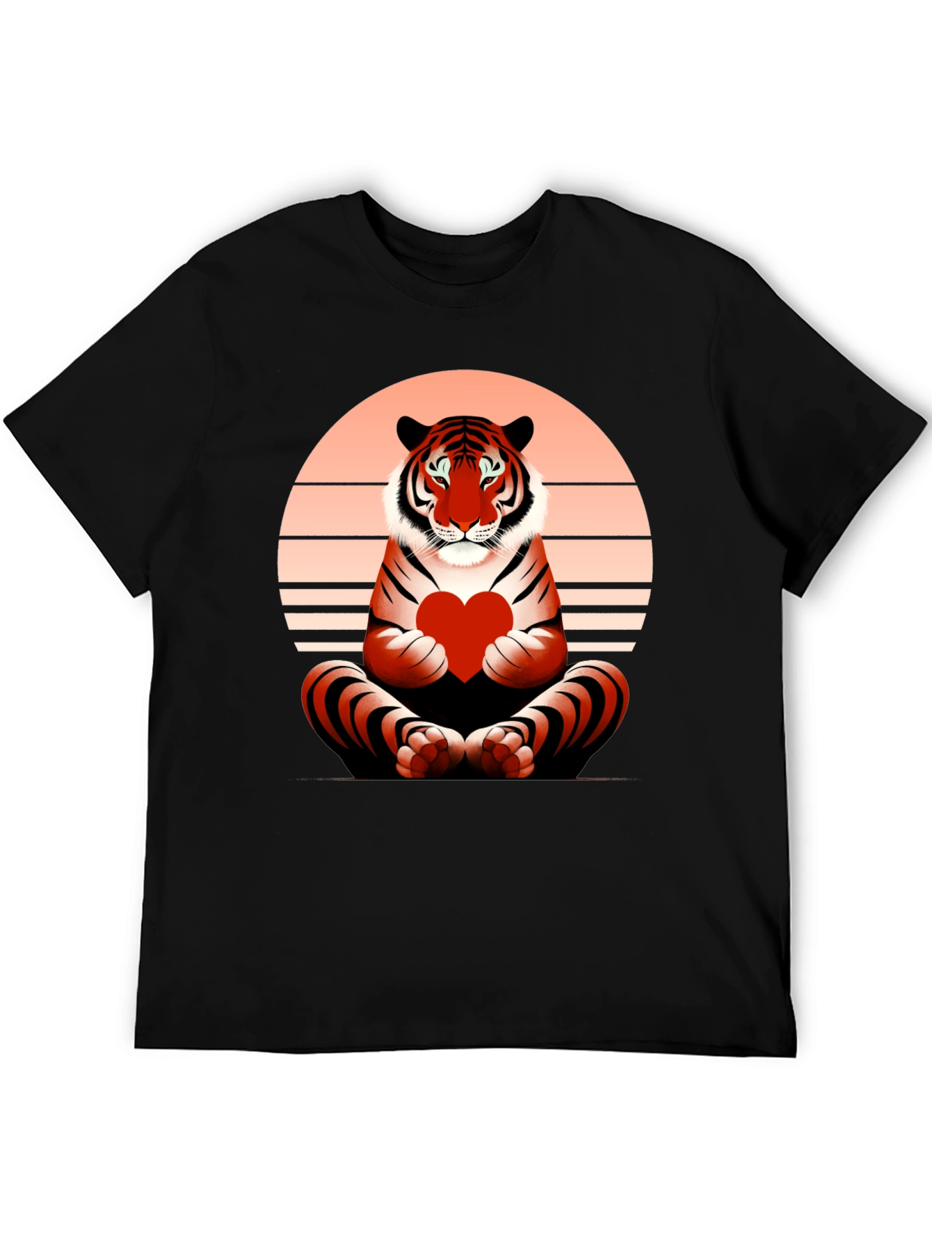 Tiger Heart Graphic Tee - Valentines Day Shirt
