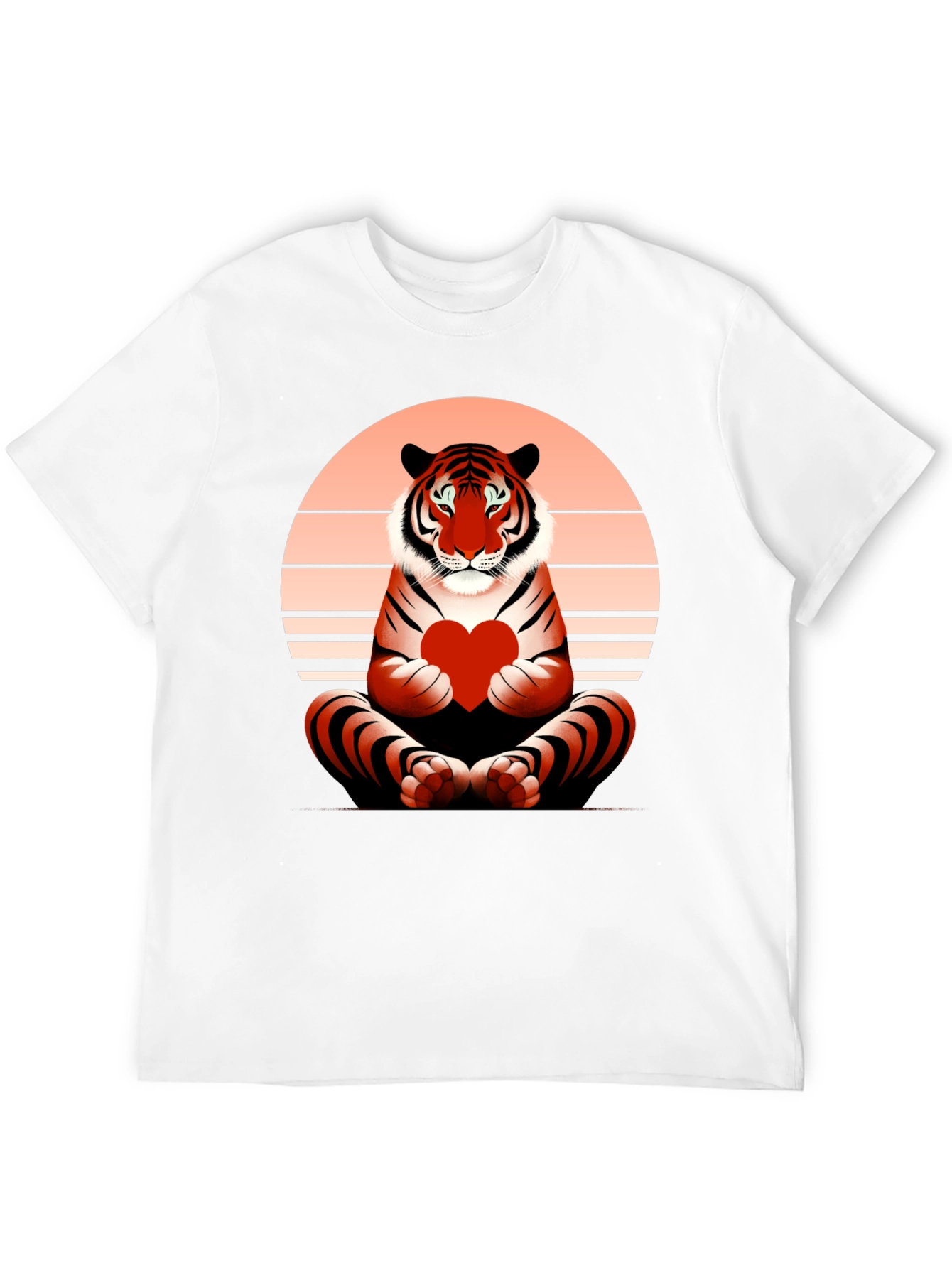 Tiger Heart Graphic Tee - Valentines Day Shirt