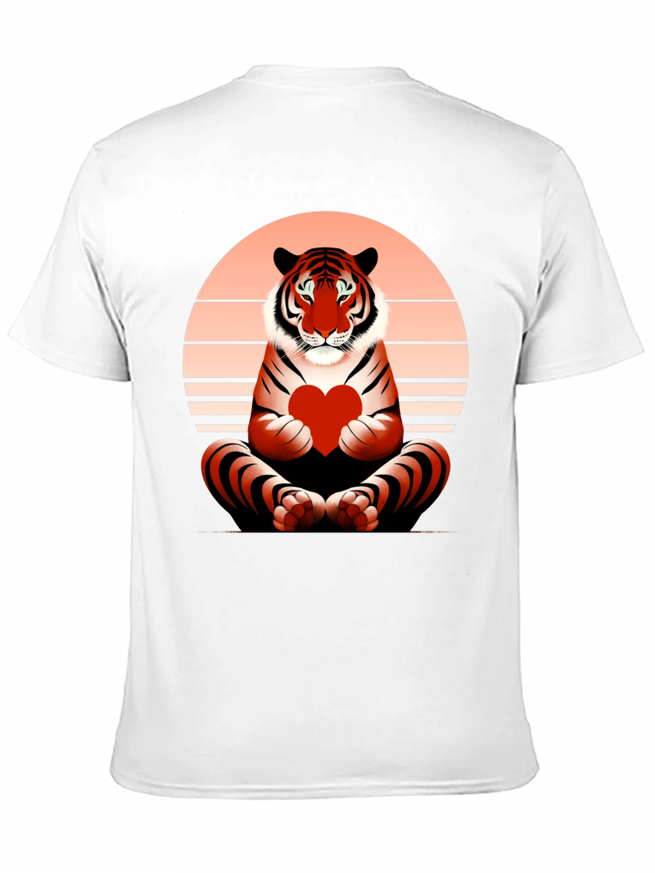 Tiger Heart Graphic Tee - Valentines Day Shirt