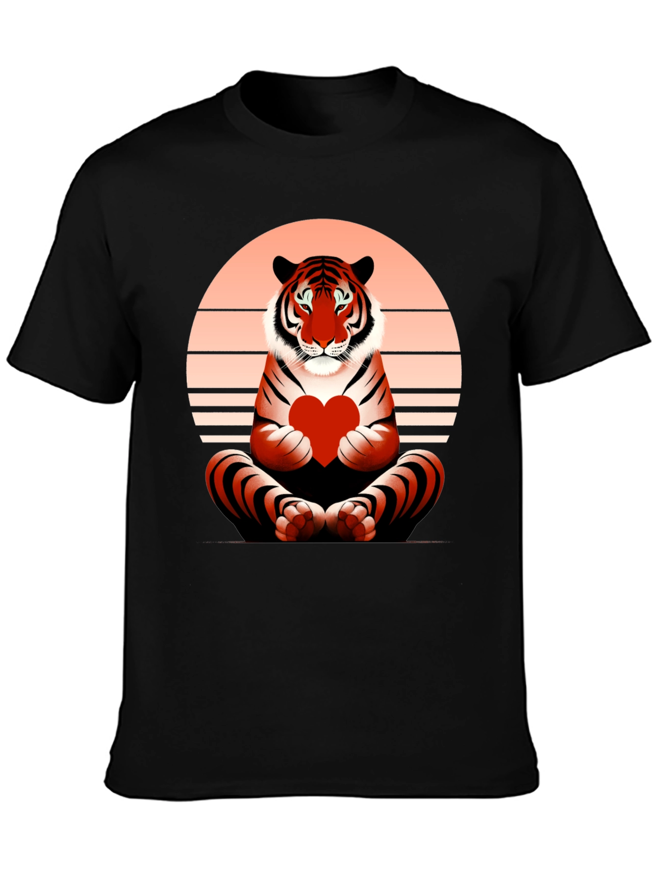 Tiger Heart Graphic Tee - Valentines Day Shirt