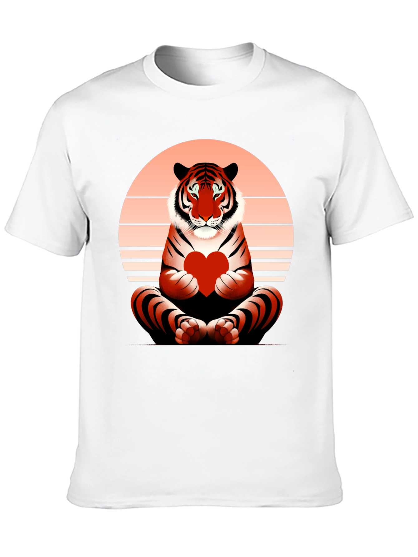 Tiger Heart Graphic Tee - Valentines Day Shirt