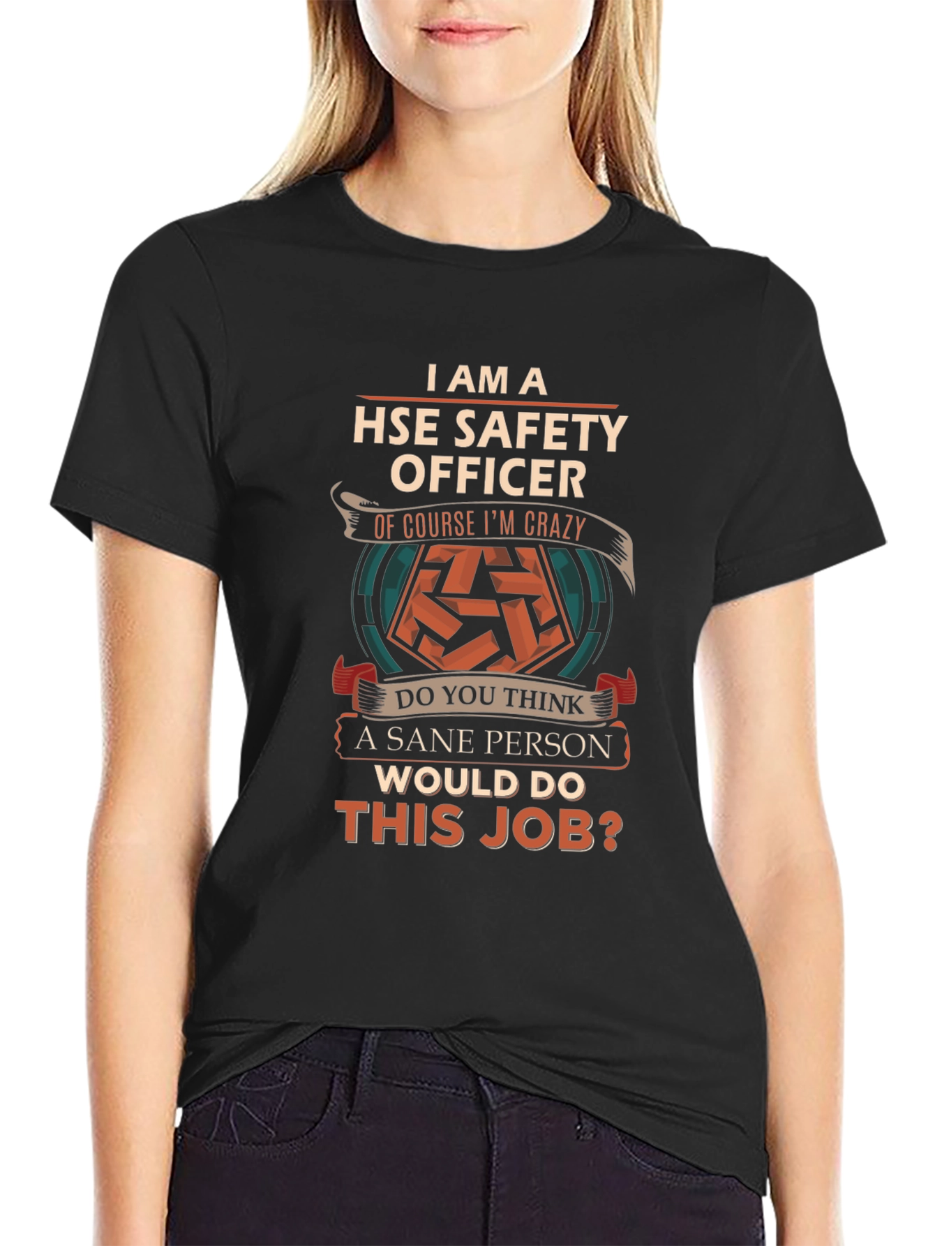 HSE Safety Officer T-Shirt - Crazy Enough to Care!