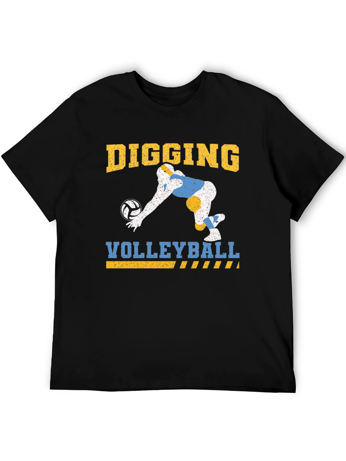 Digging Volleyball Graphic Tee - Black