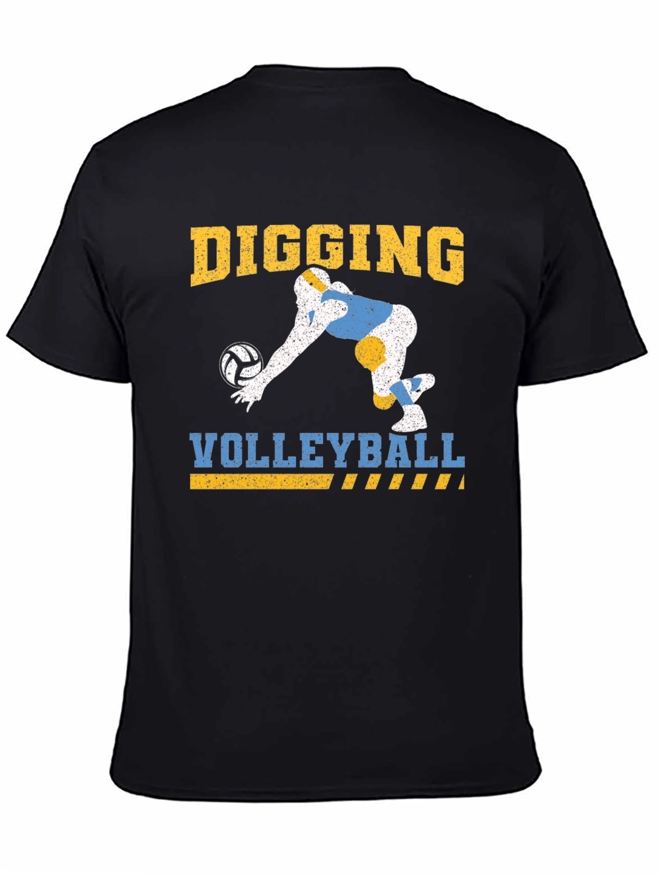 Digging Volleyball Graphic Tee - Black