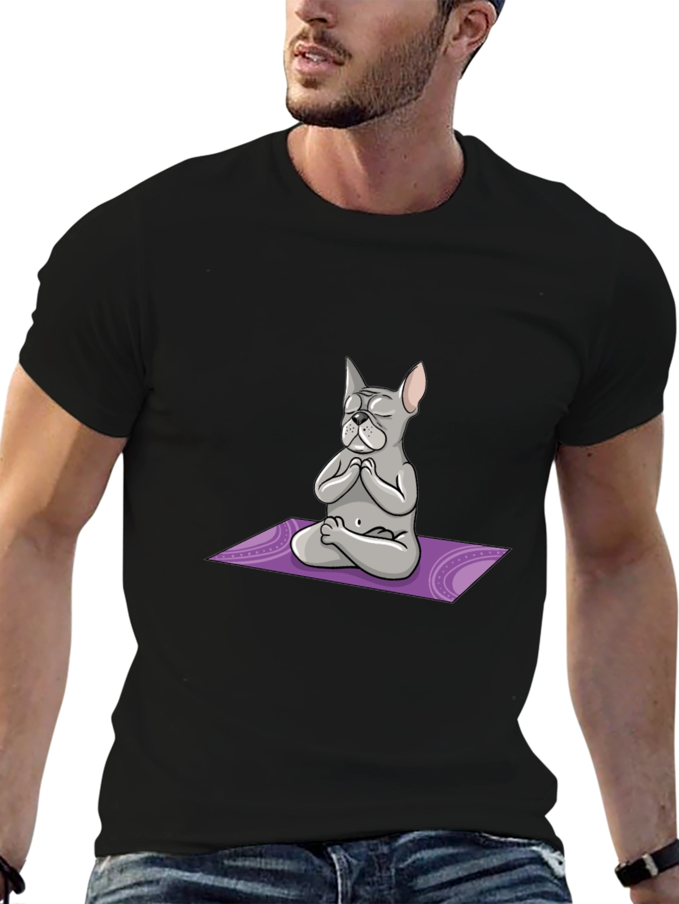 Meditating Dog Graphic Tee