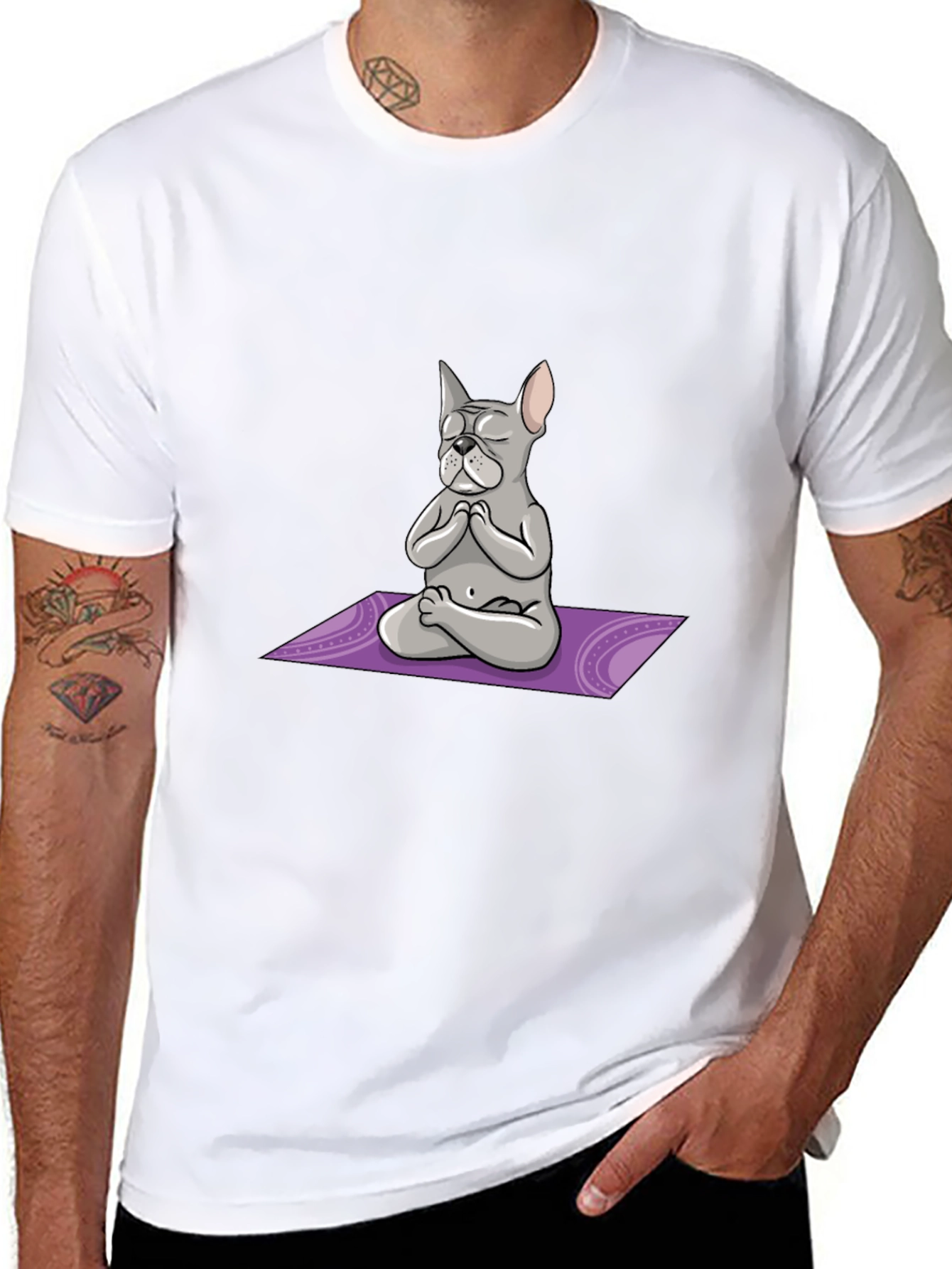 Meditating Dog Graphic Tee