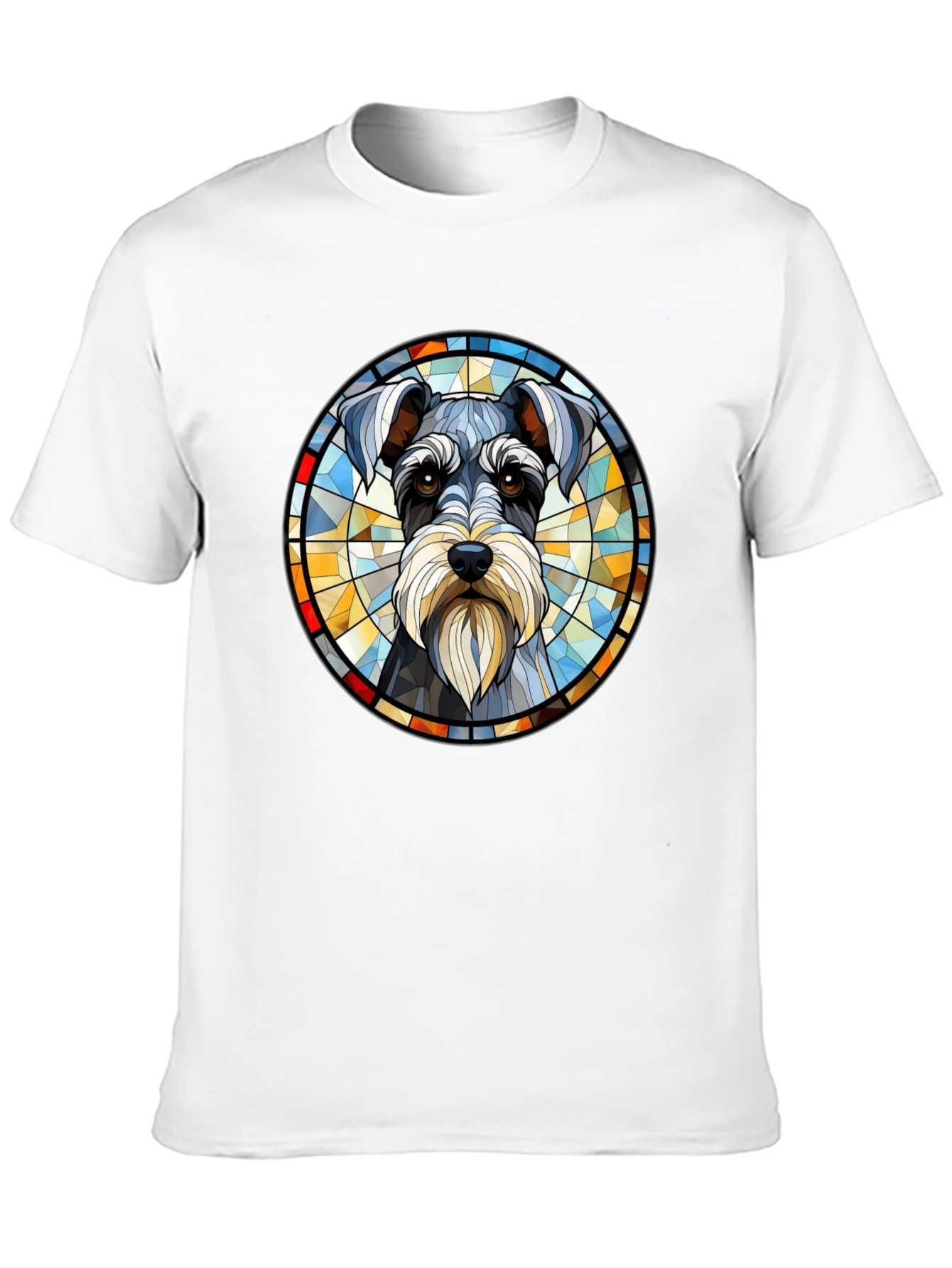 Schnauzer Stained Glass Graphic Tee