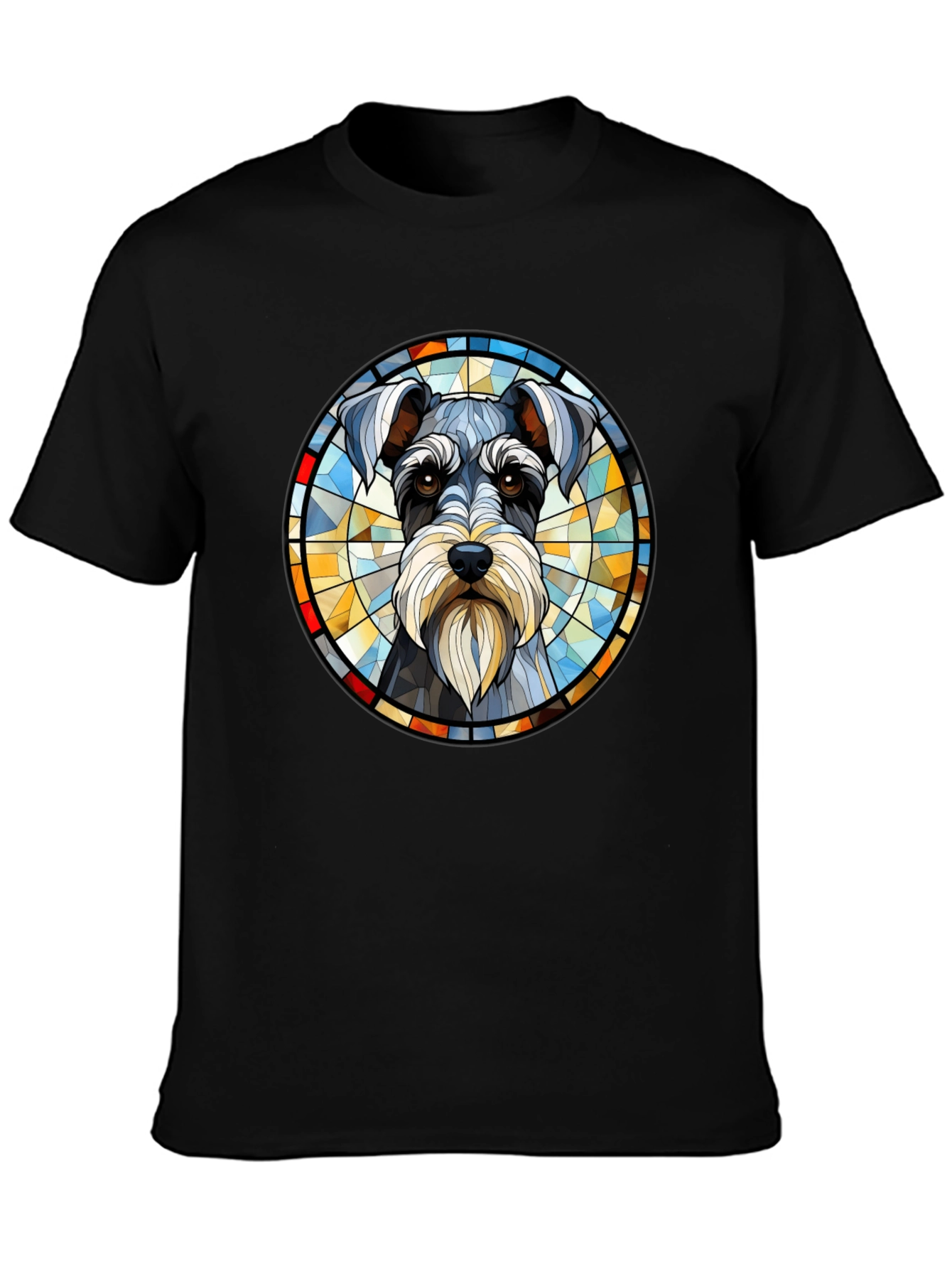 Schnauzer Stained Glass Graphic Tee