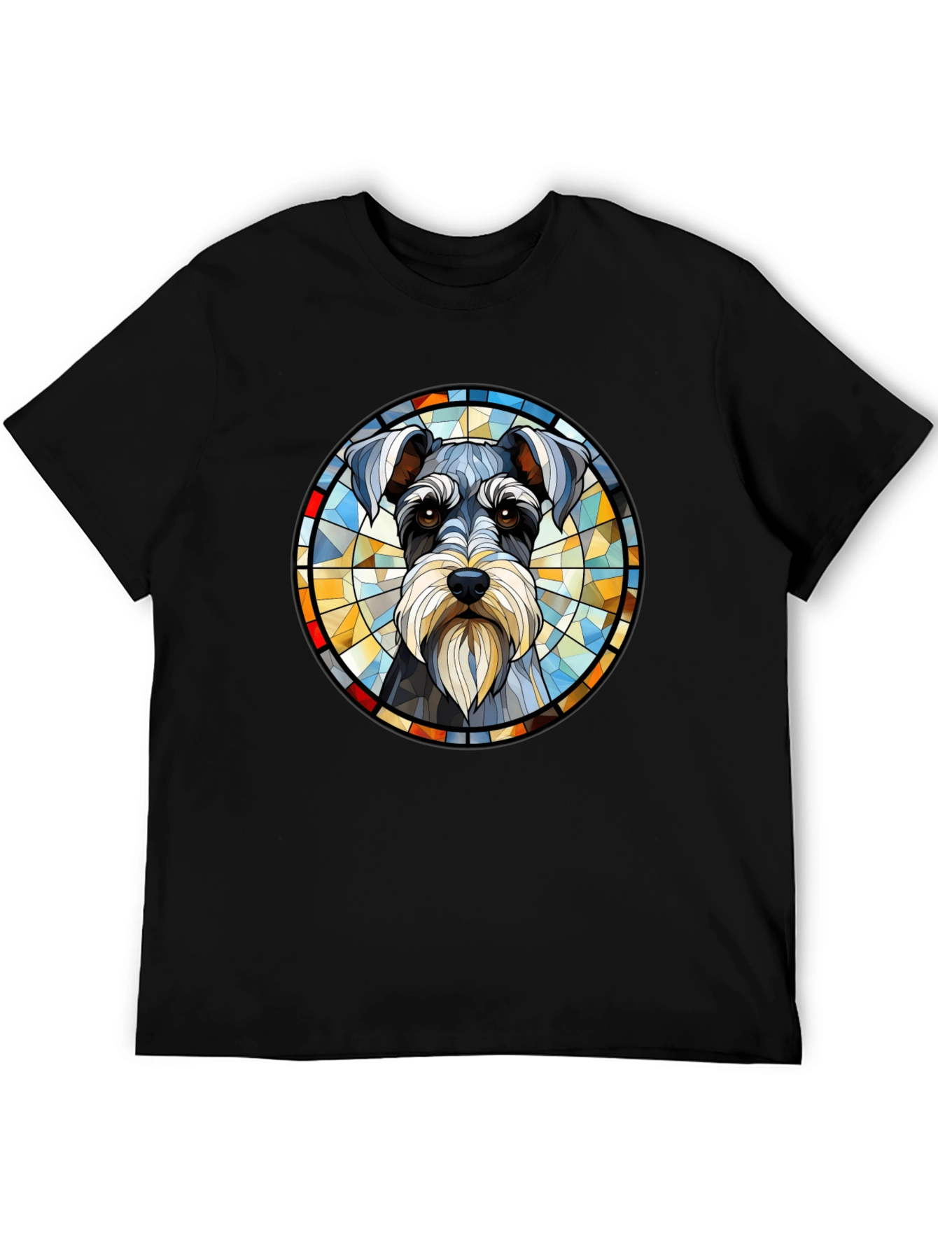 Schnauzer Stained Glass Graphic Tee