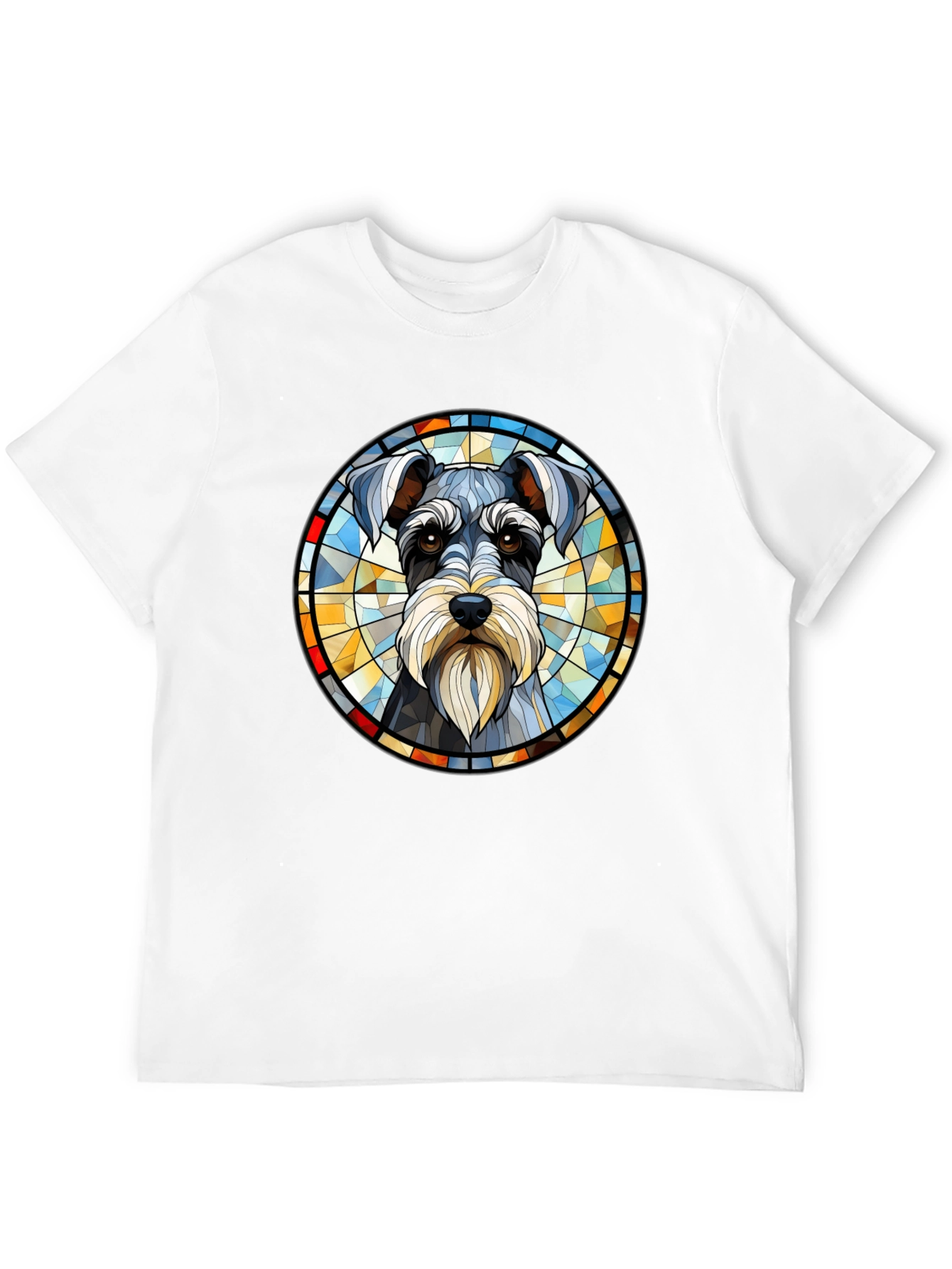 Schnauzer Stained Glass Graphic Tee