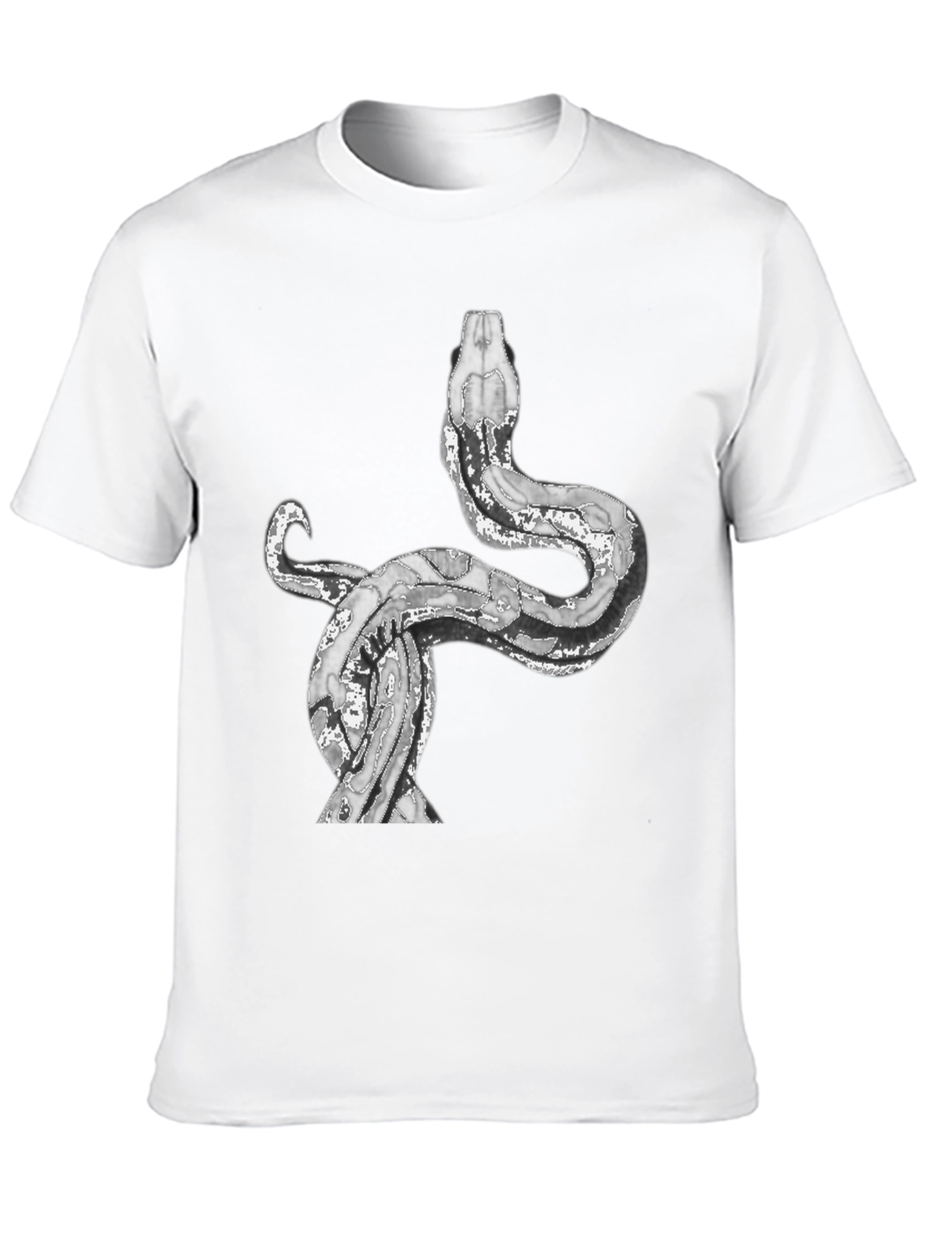 Snake Graphic Tee - Black Cotton Blend