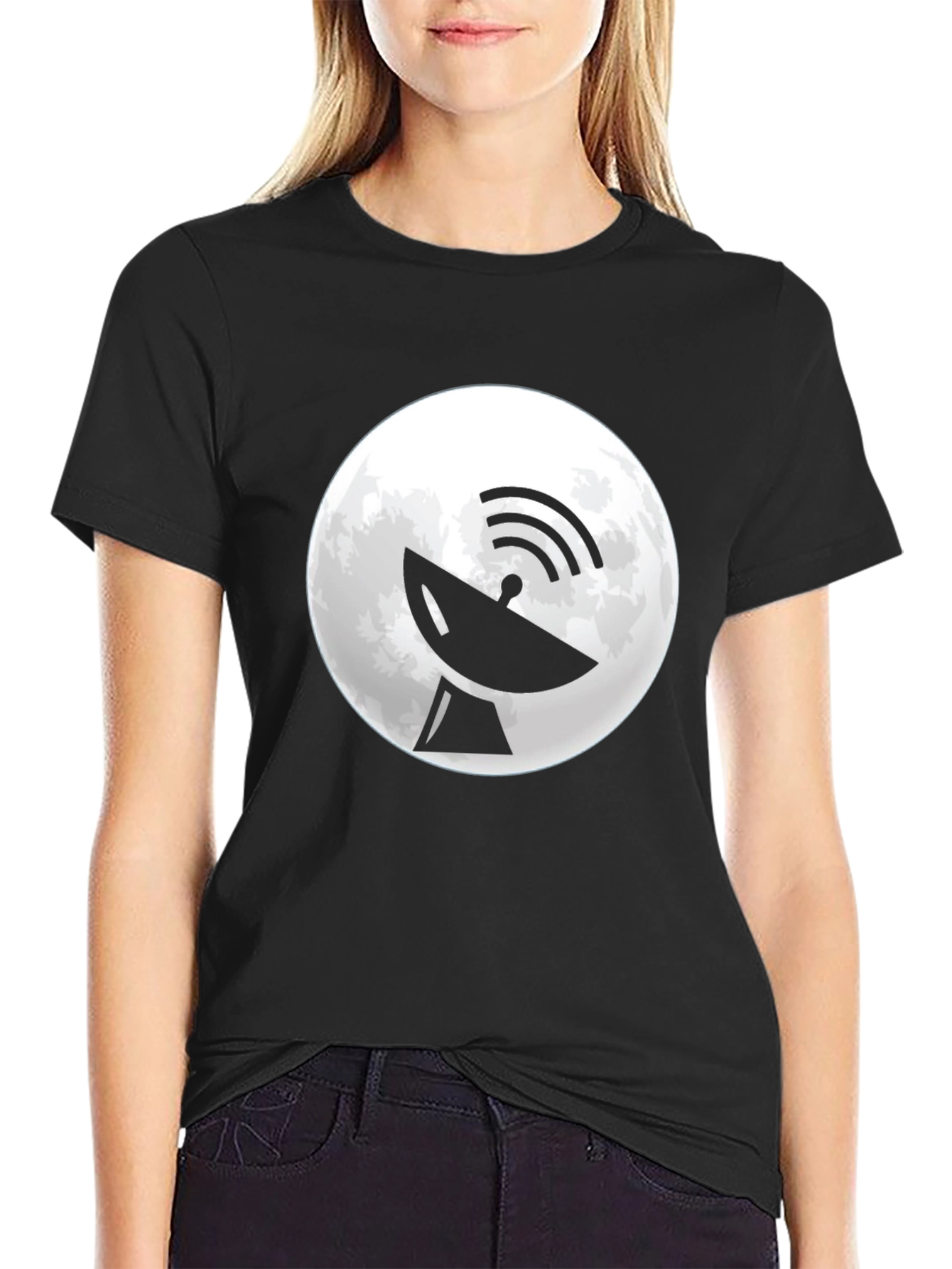 Satellite Moon Graphic T-Shirt