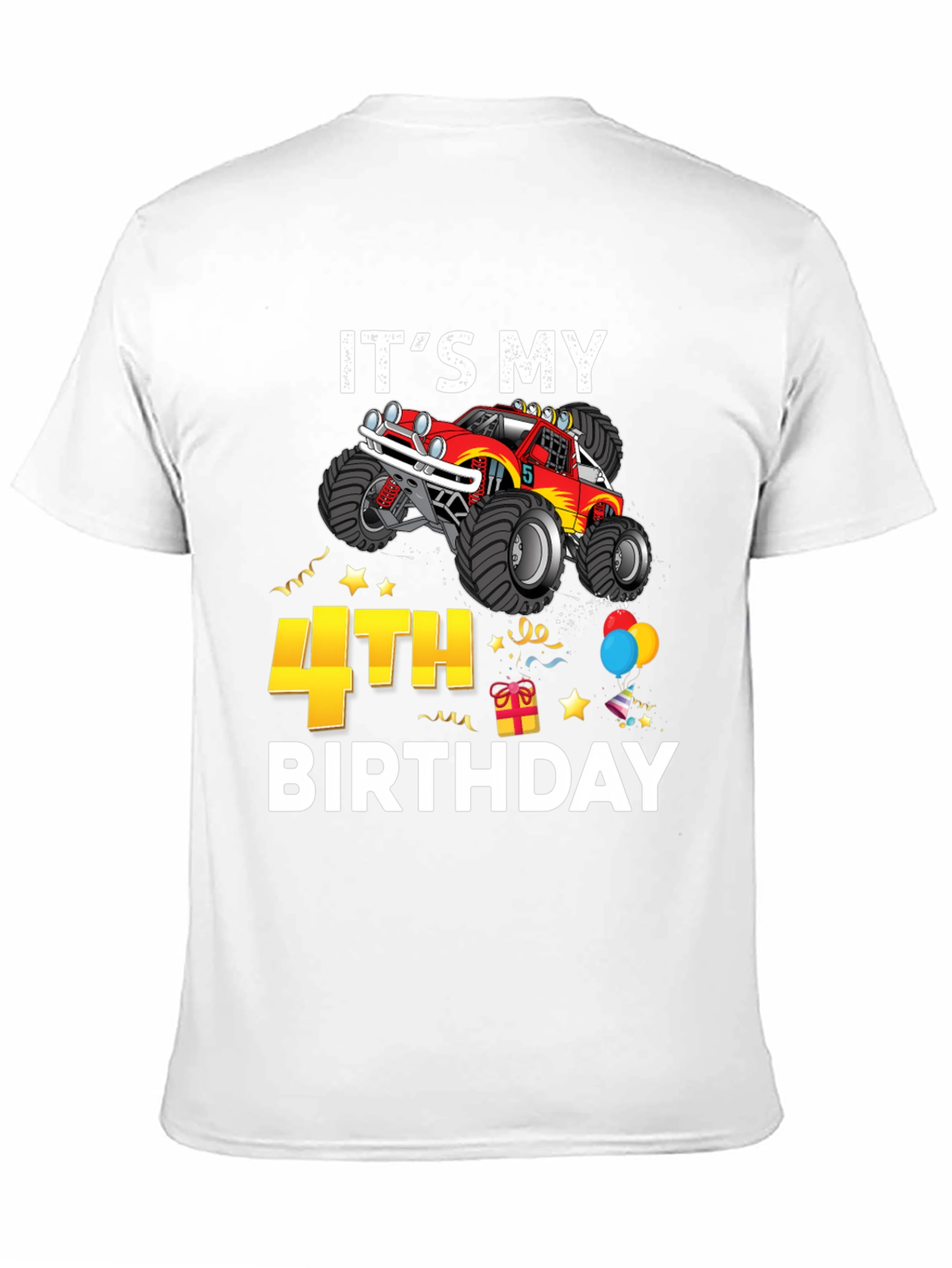 Its My 4th Birthday Monster Truck T-Shirt