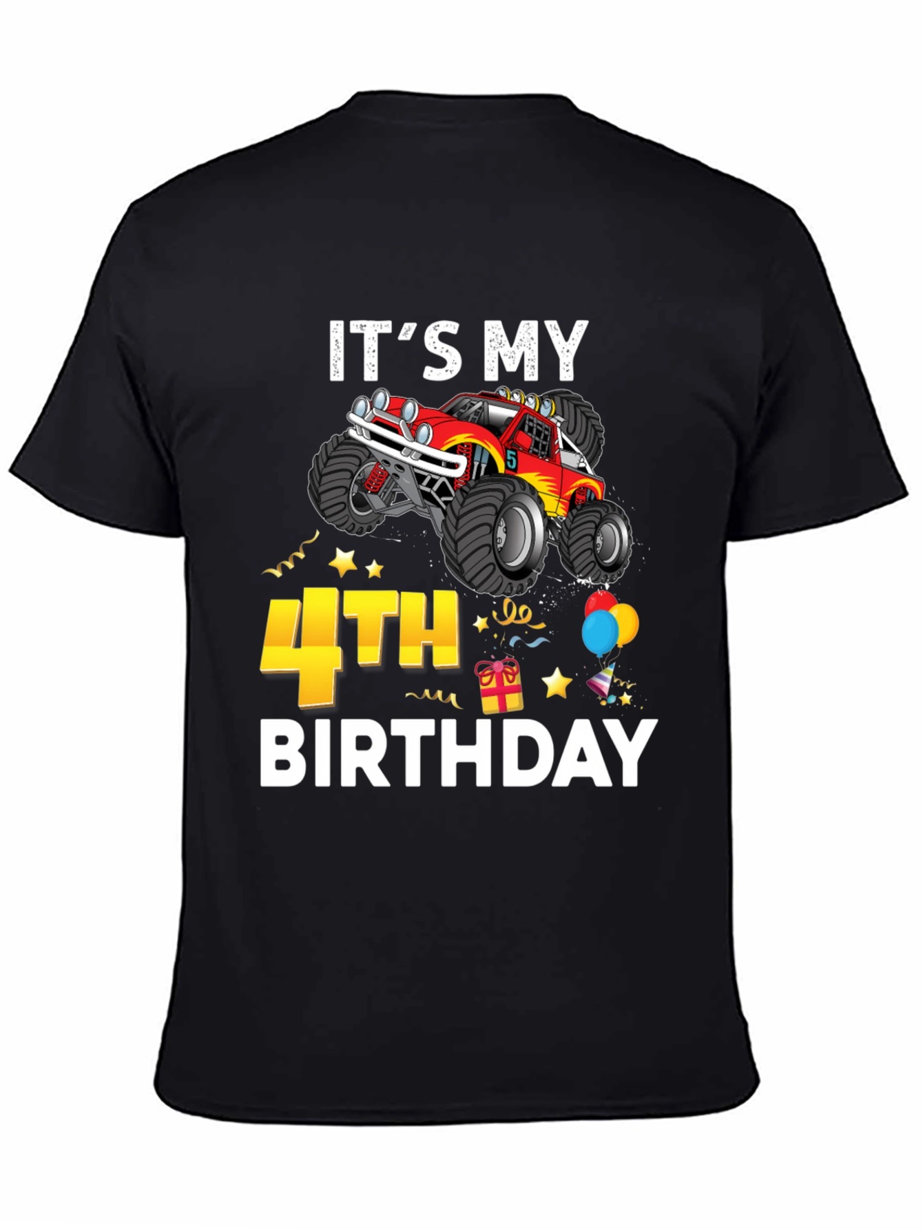 Its My 4th Birthday Monster Truck T-Shirt