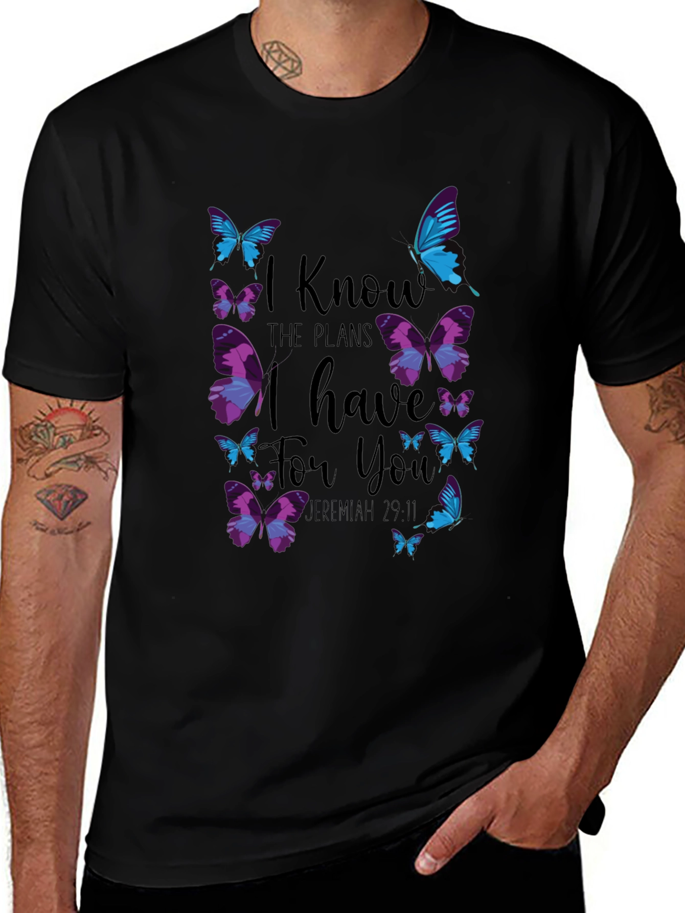 Butterfly Jeremiah 29:11 Graphic Tee