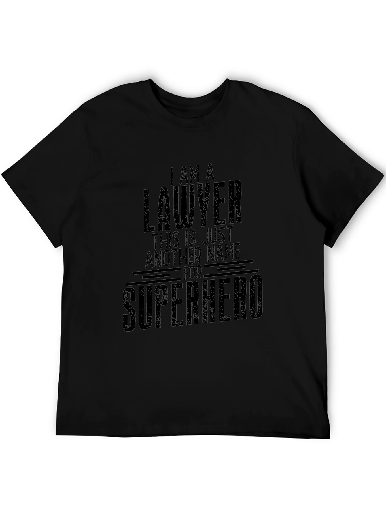 Lawyer Superhero T-Shirt - Black Graphic Tee