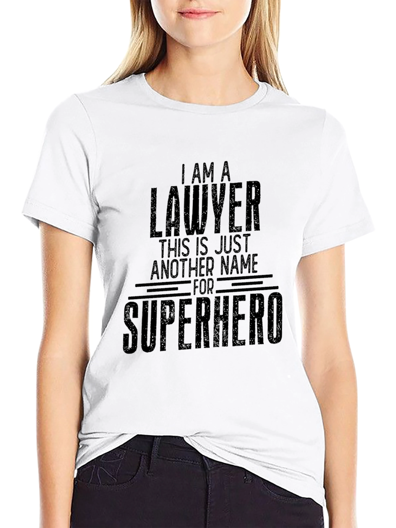 Lawyer Superhero T-Shirt - Black Graphic Tee