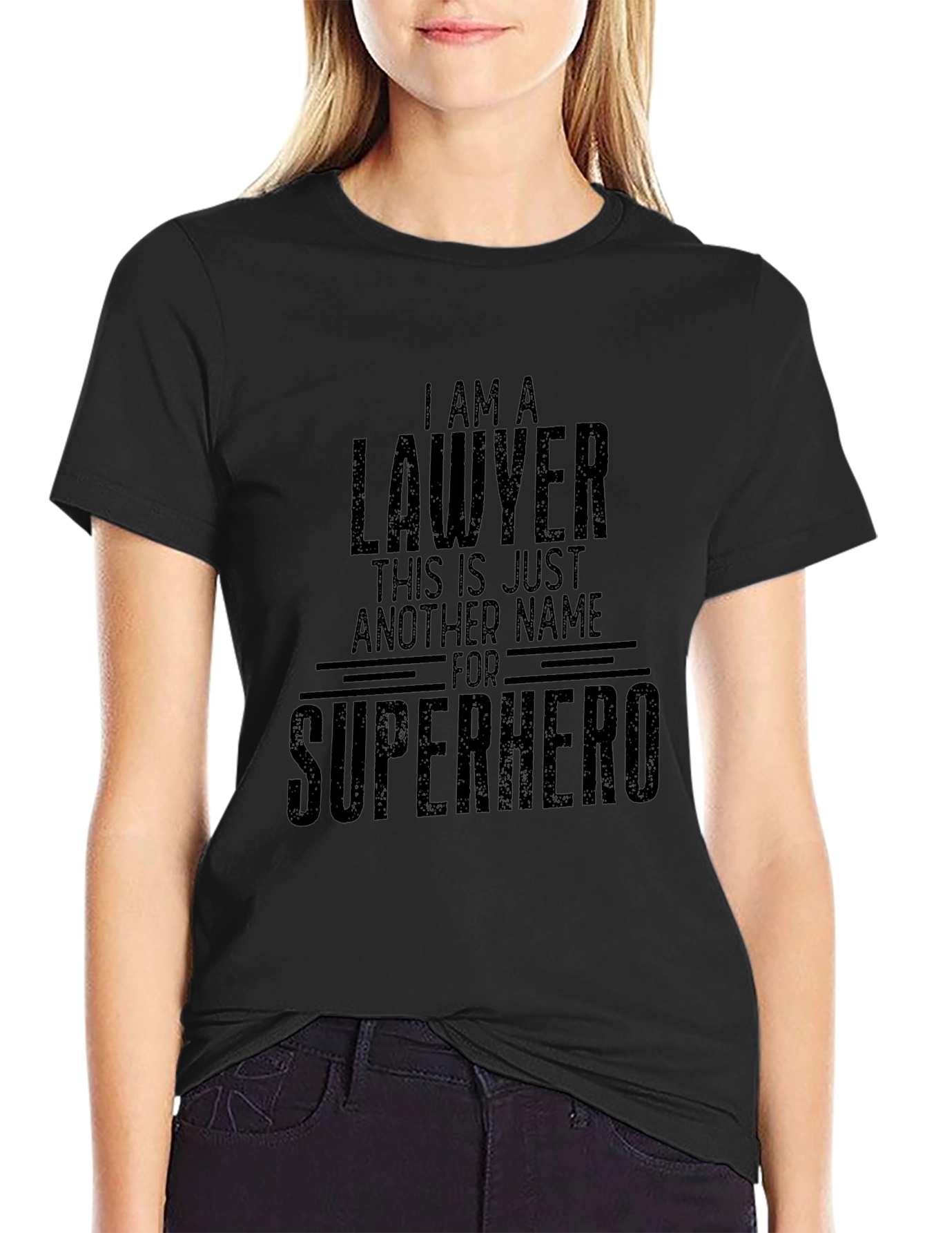 Lawyer Superhero T-Shirt - Black Graphic Tee