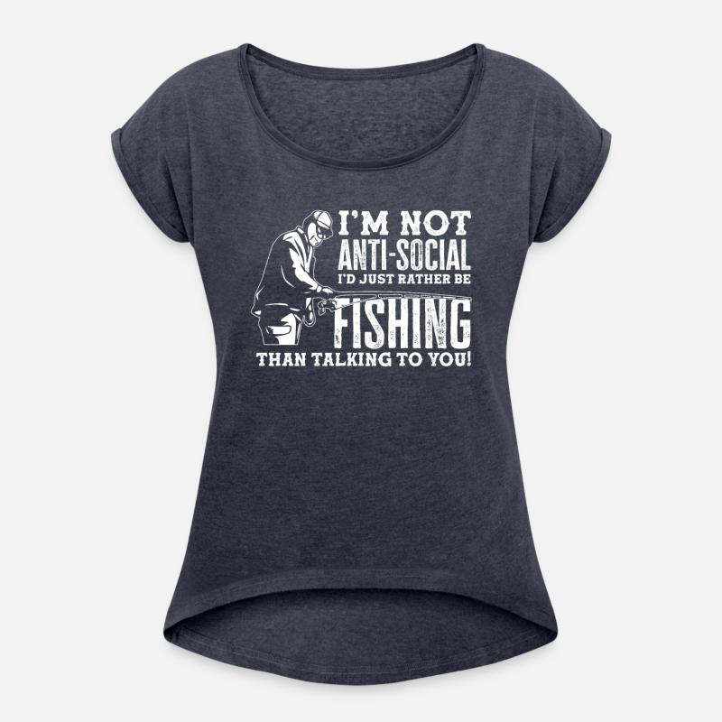 Not Anti Social Funny Fisherman Fishing Gift
