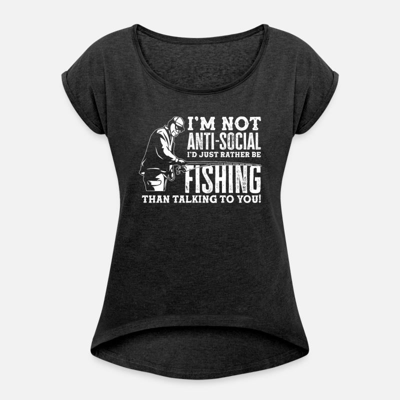 Not Anti Social Funny Fisherman Fishing Gift