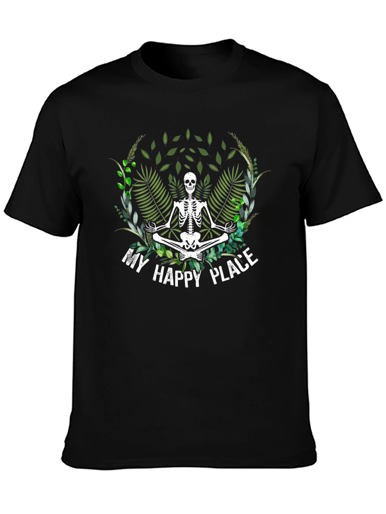 My Happy Place Skeleton Graphic Tee