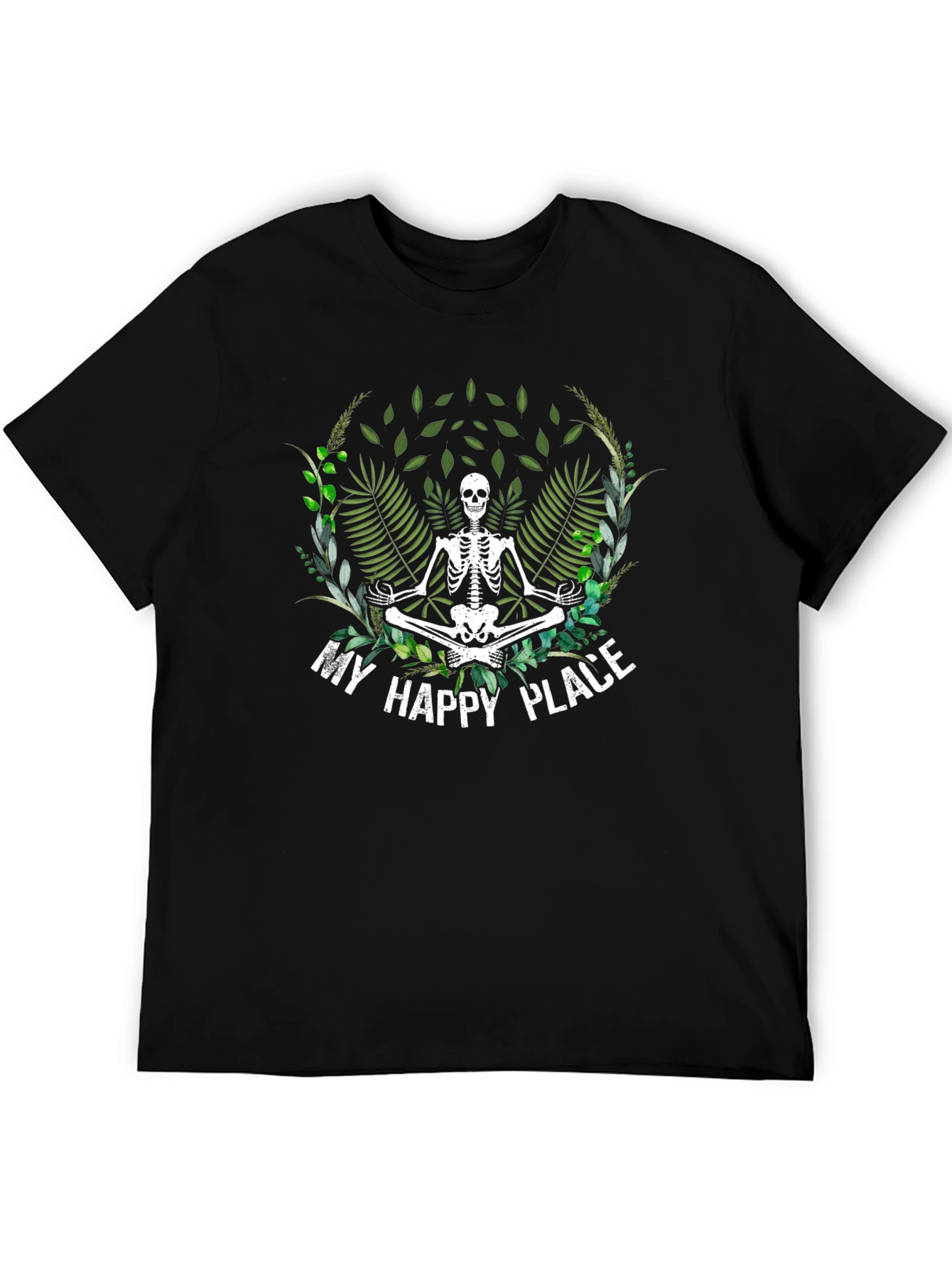 My Happy Place Skeleton Graphic Tee
