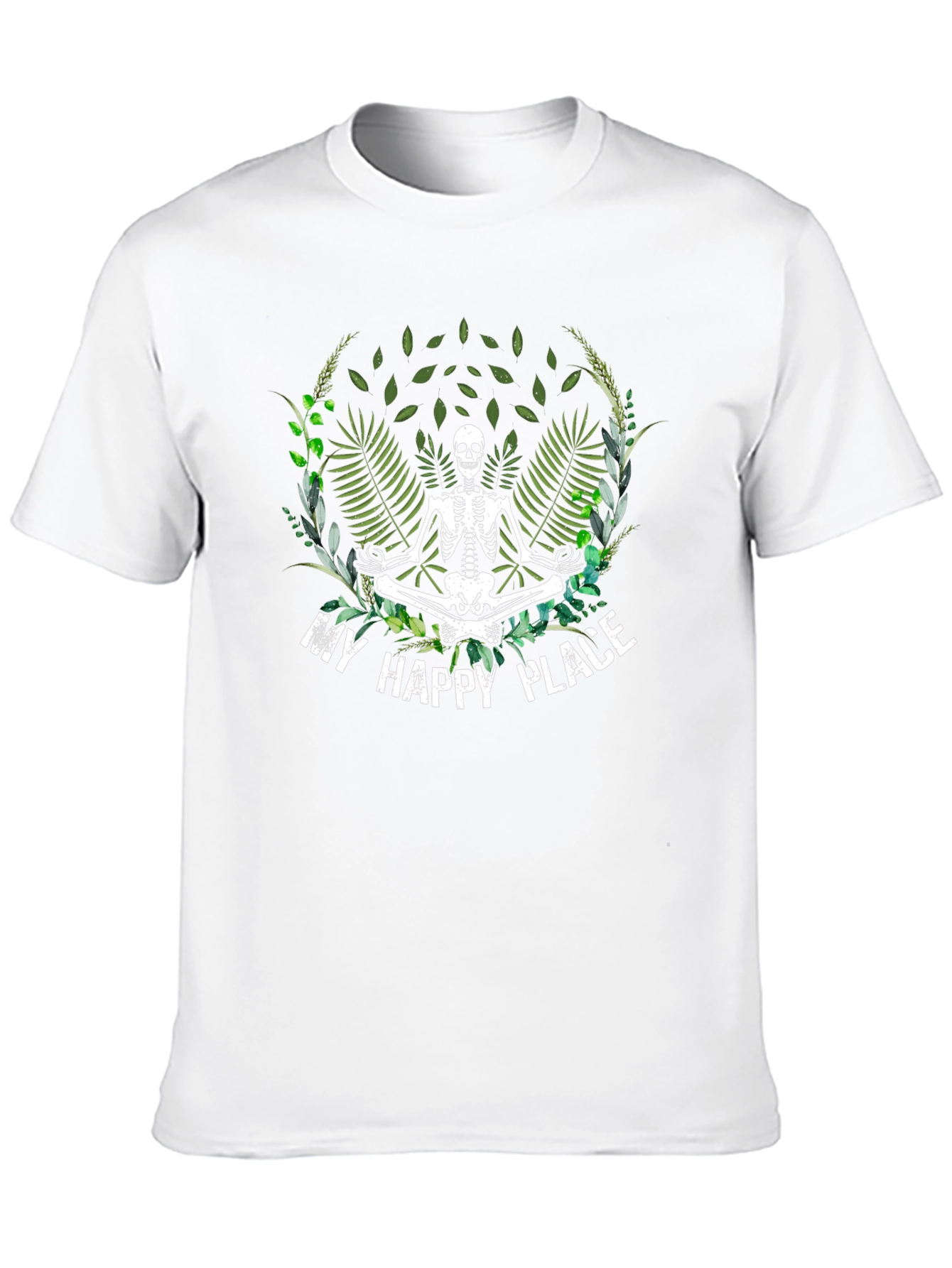 My Happy Place Skeleton Graphic Tee