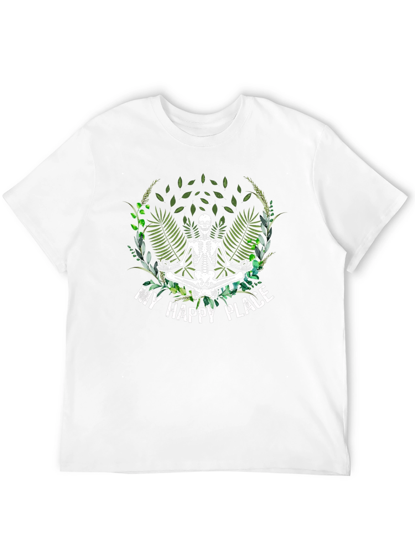 My Happy Place Skeleton Graphic Tee