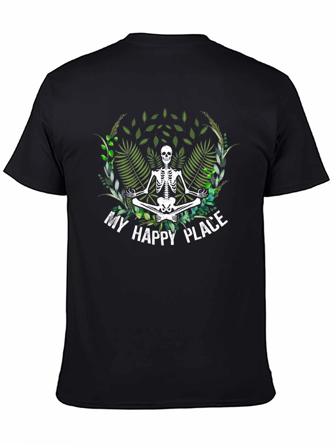 My Happy Place Skeleton Graphic Tee